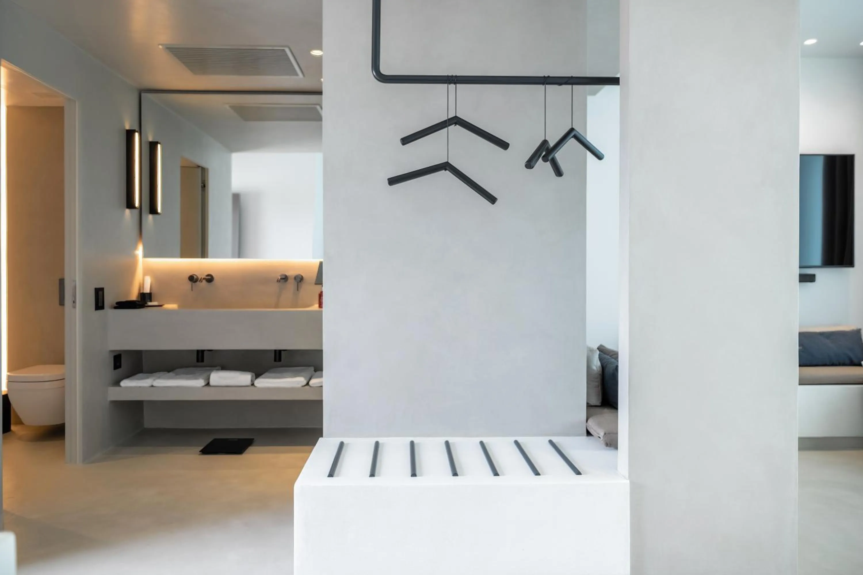 Bathroom, Bed in Domes White Coast Milos, Adults Only