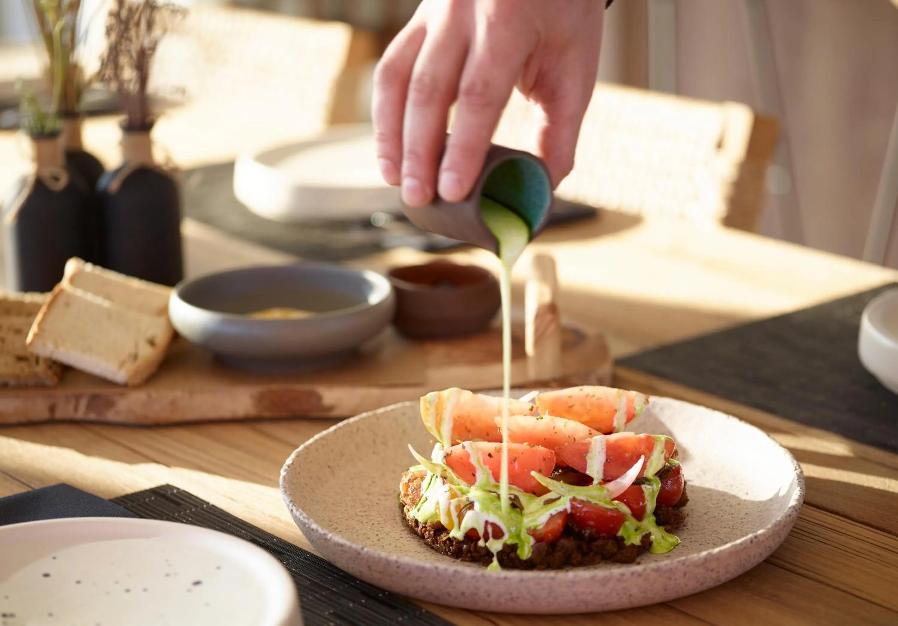 Food and drinks in Domes White Coast Milos, Adults Only