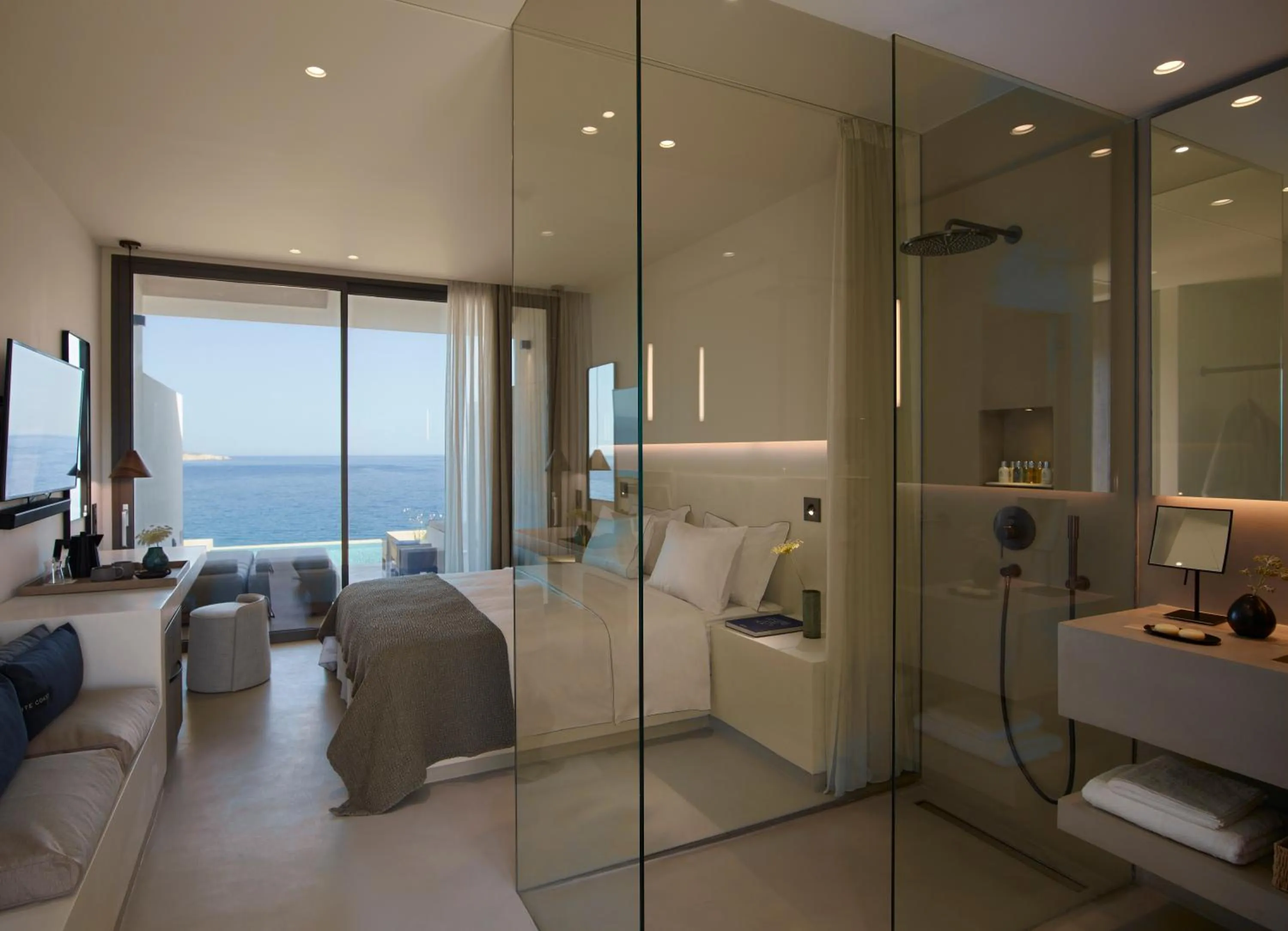 Shower in Domes White Coast Milos, Adults Only