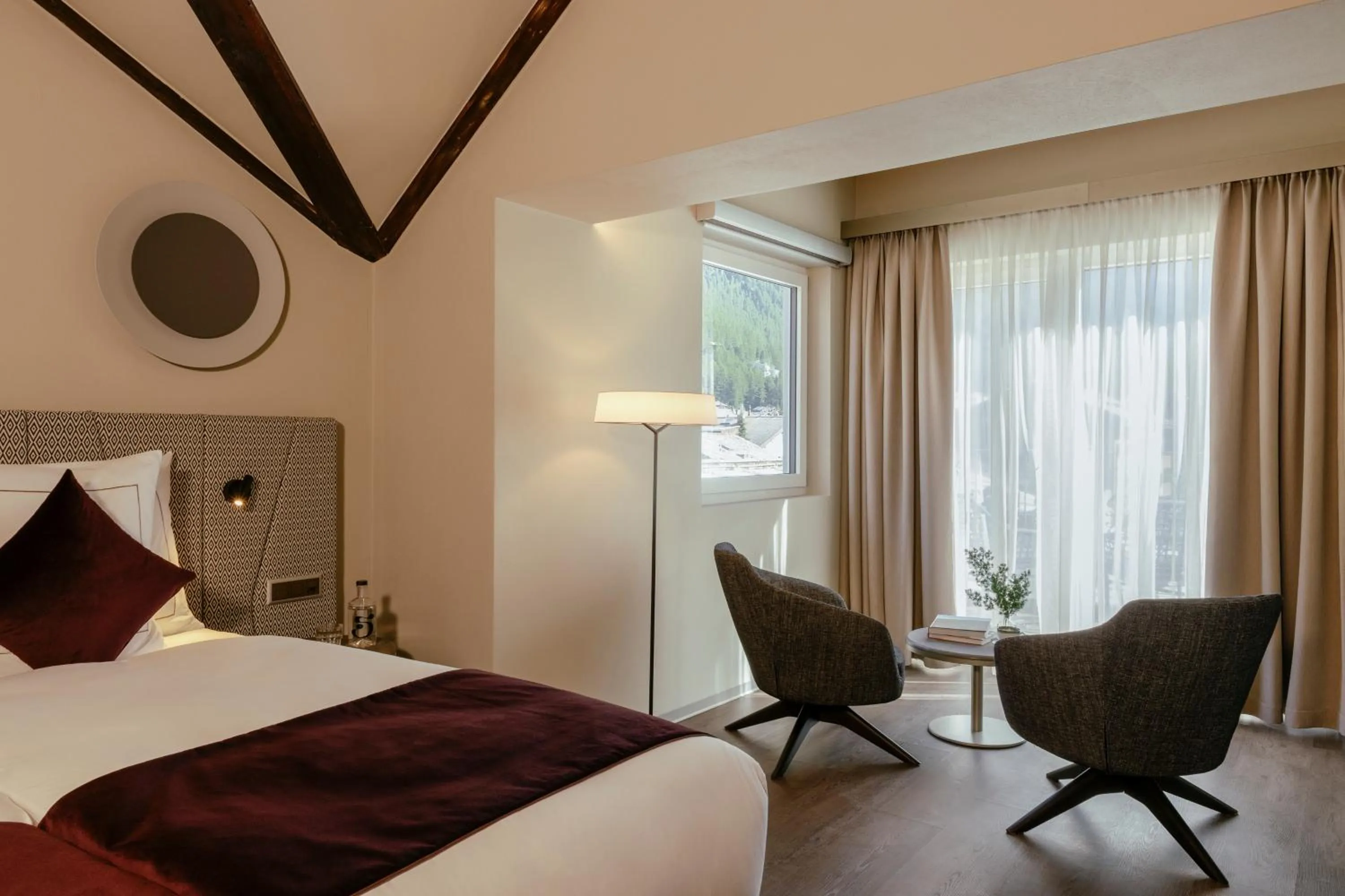 Bed in SCHLOSS Zermatt - CBD & Adaptogenic Spa and Sport Hotel