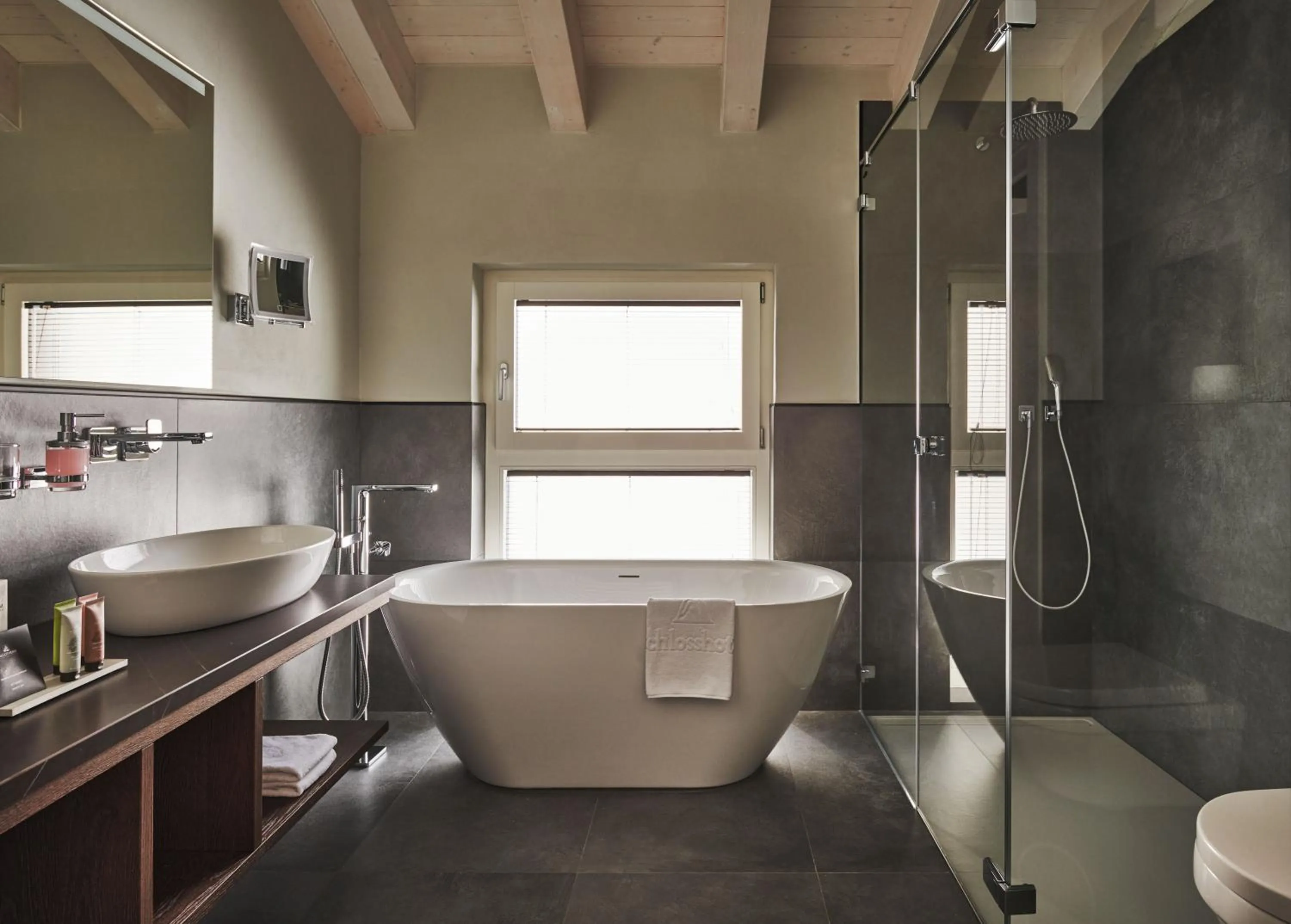 Shower in SCHLOSS Zermatt - CBD & Adaptogenic Spa and Sport Hotel