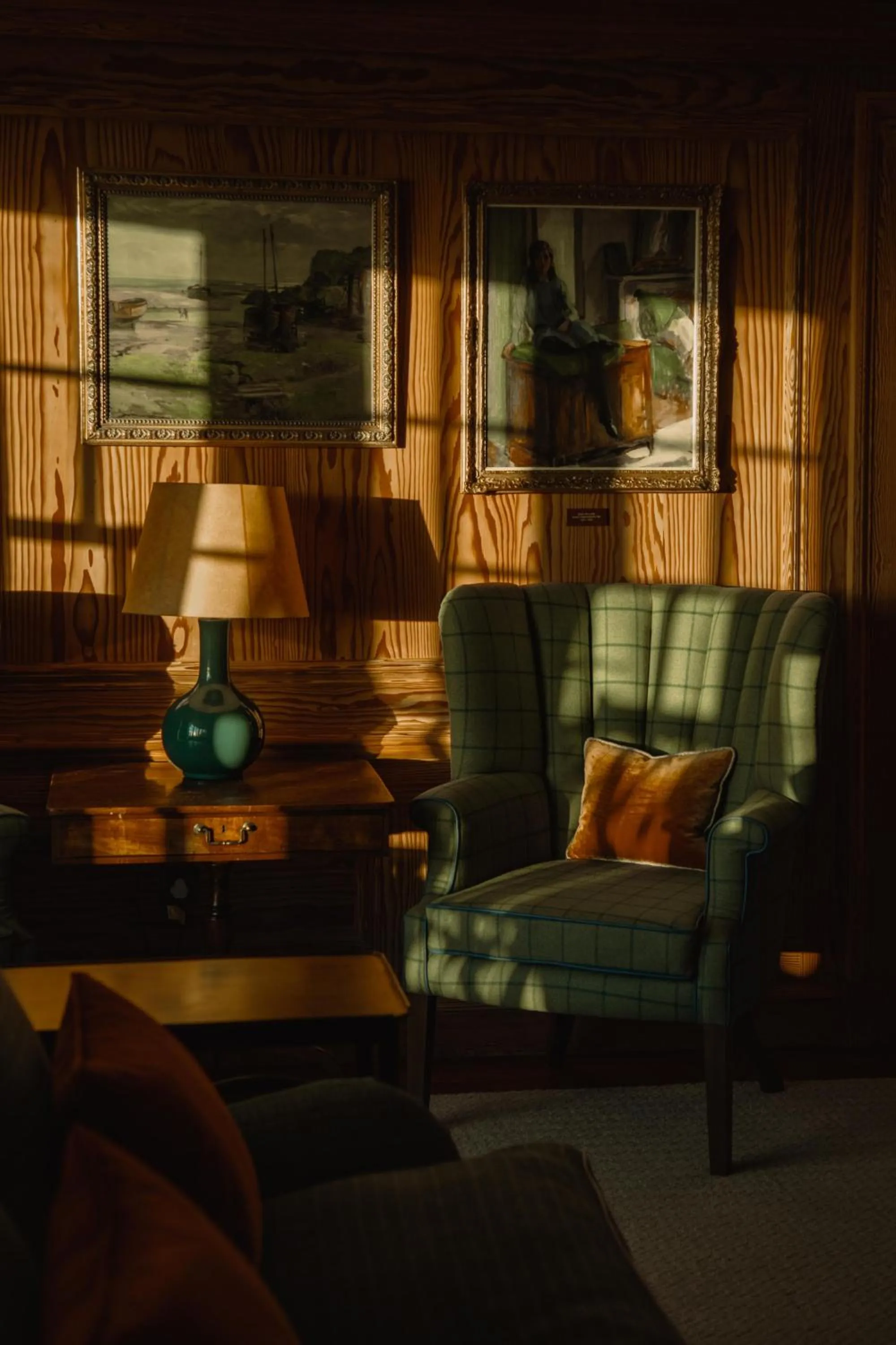 Seating area in Links House at Royal Dornoch