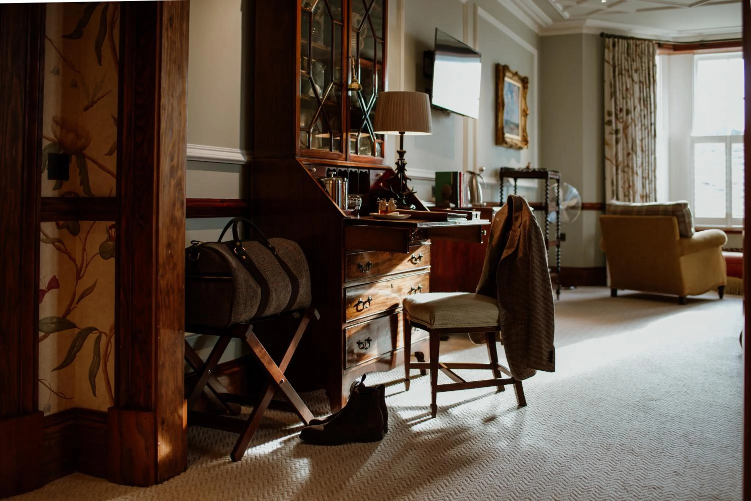 Seating area in Links House at Royal Dornoch