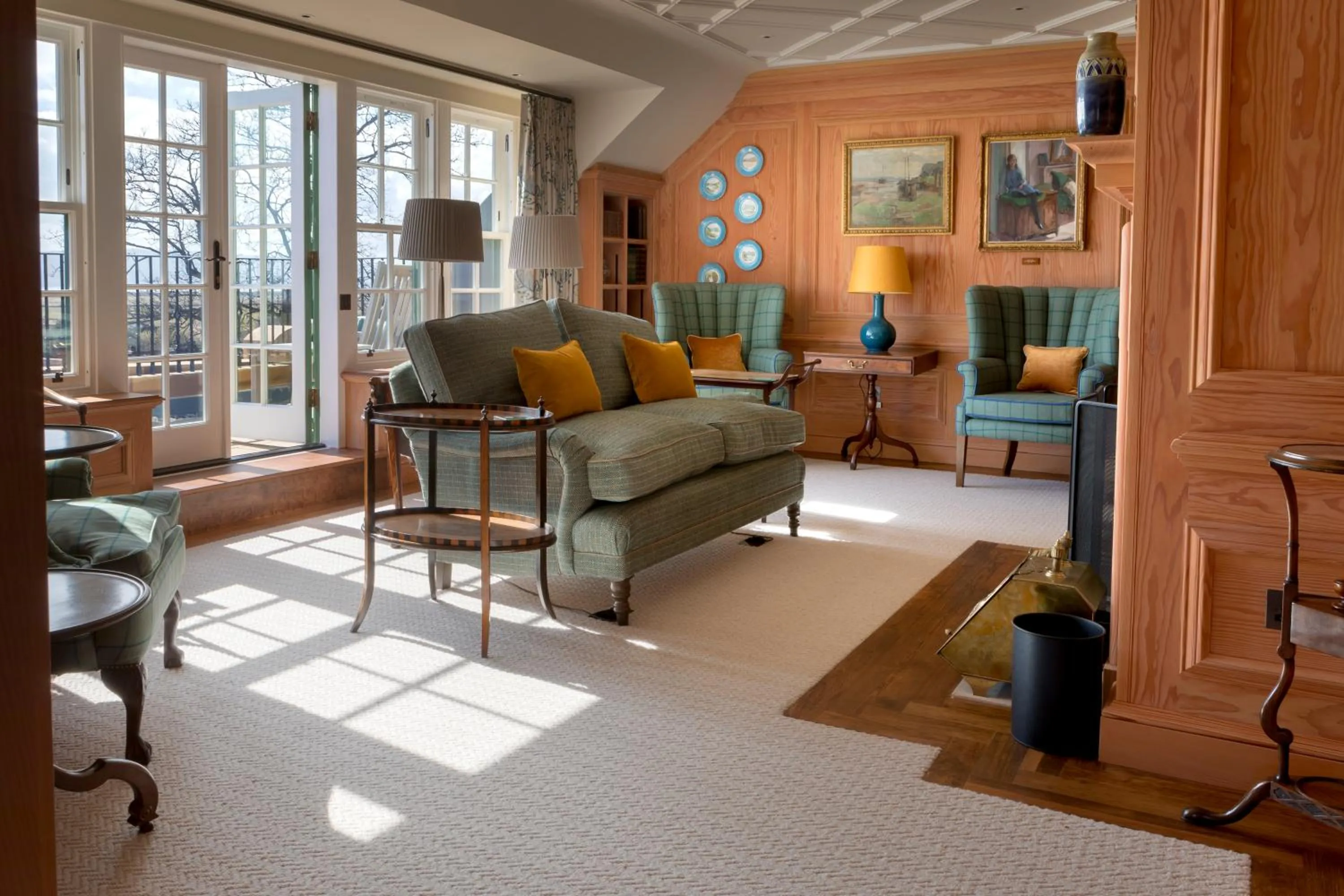 Living room in Links House at Royal Dornoch