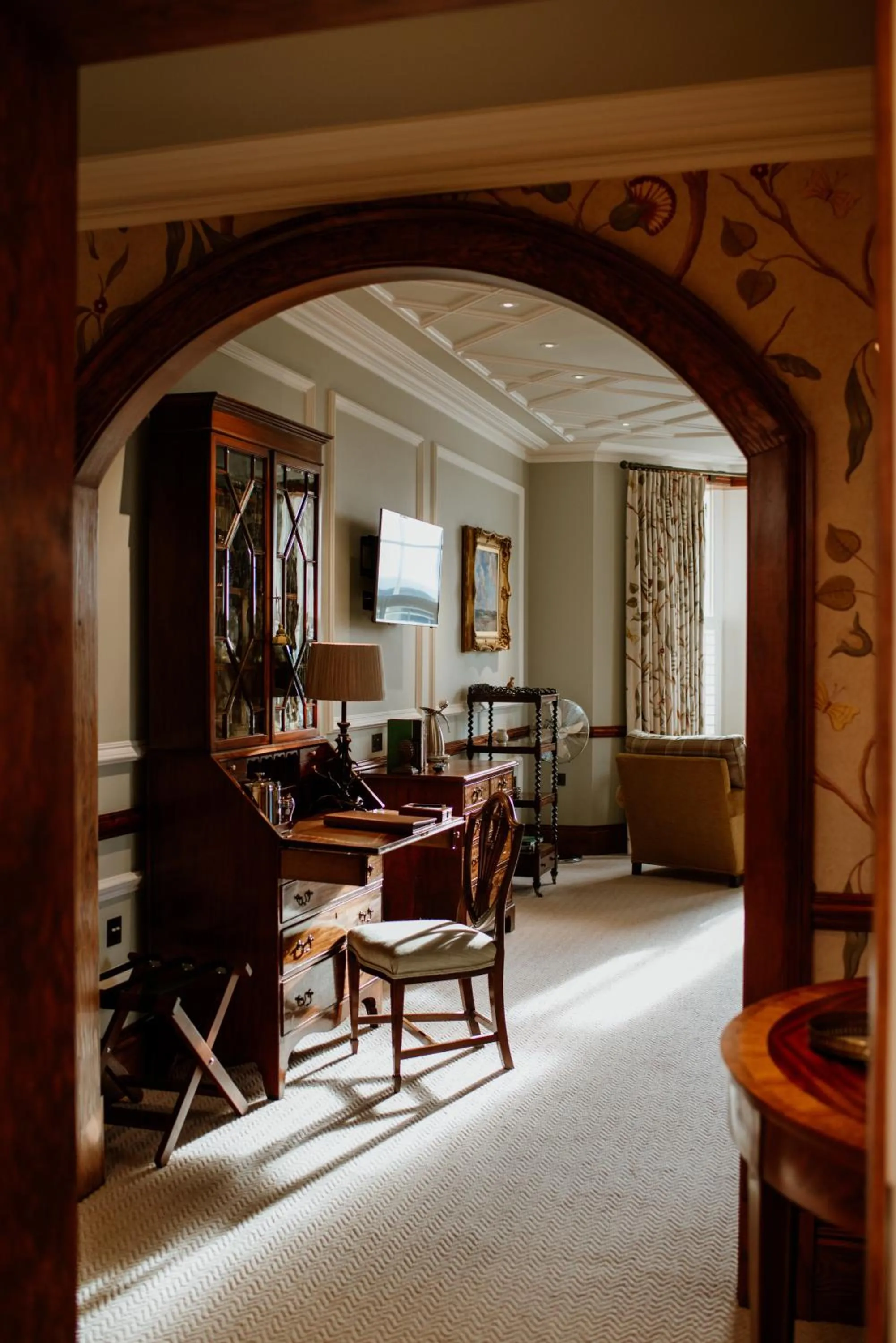 Seating area in Links House at Royal Dornoch