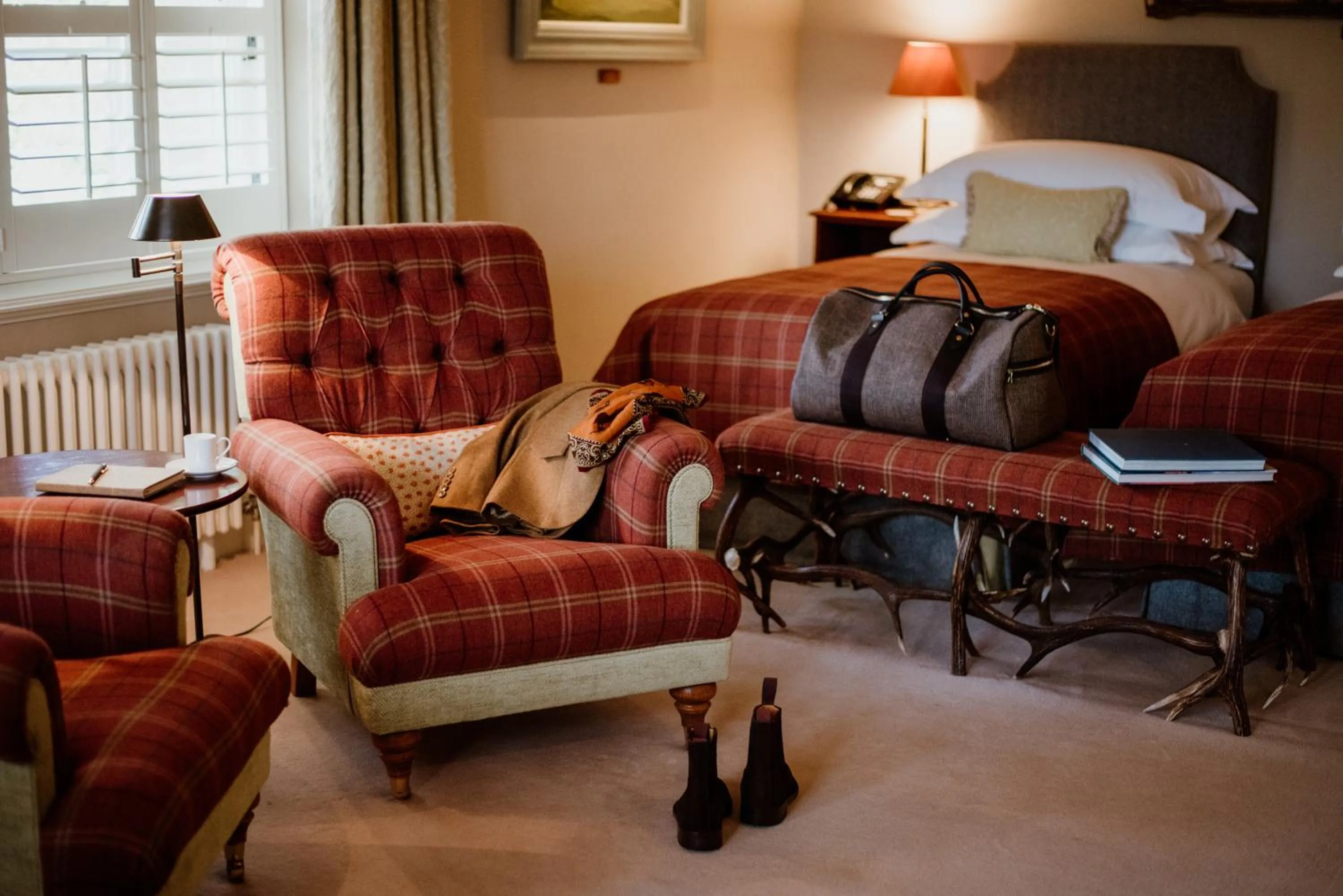 Seating area in Links House at Royal Dornoch