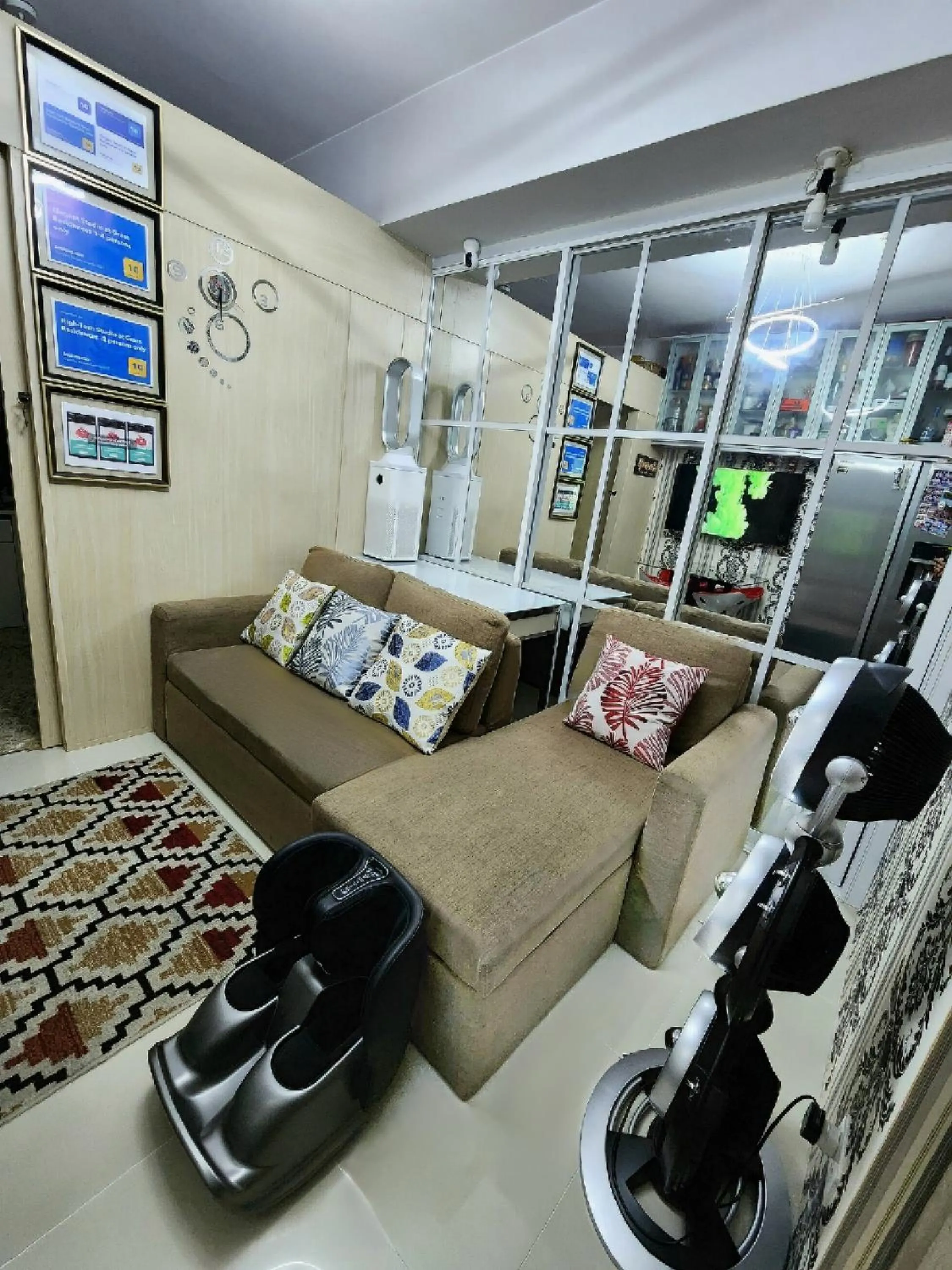 Living room in High-Tech Studio at Grass Residences -2 persons only, Quezon City