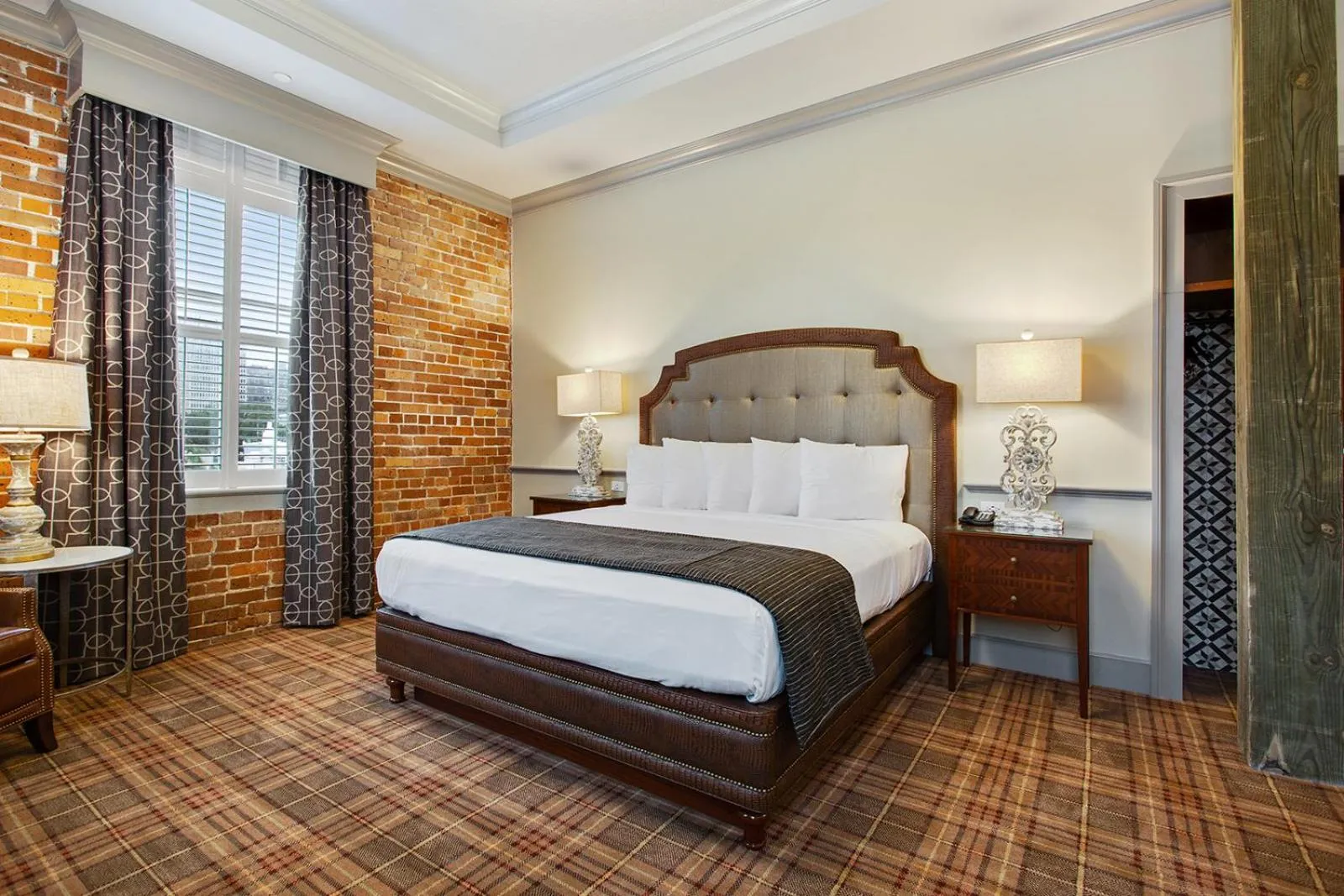 Bed in The Brakeman Hotel