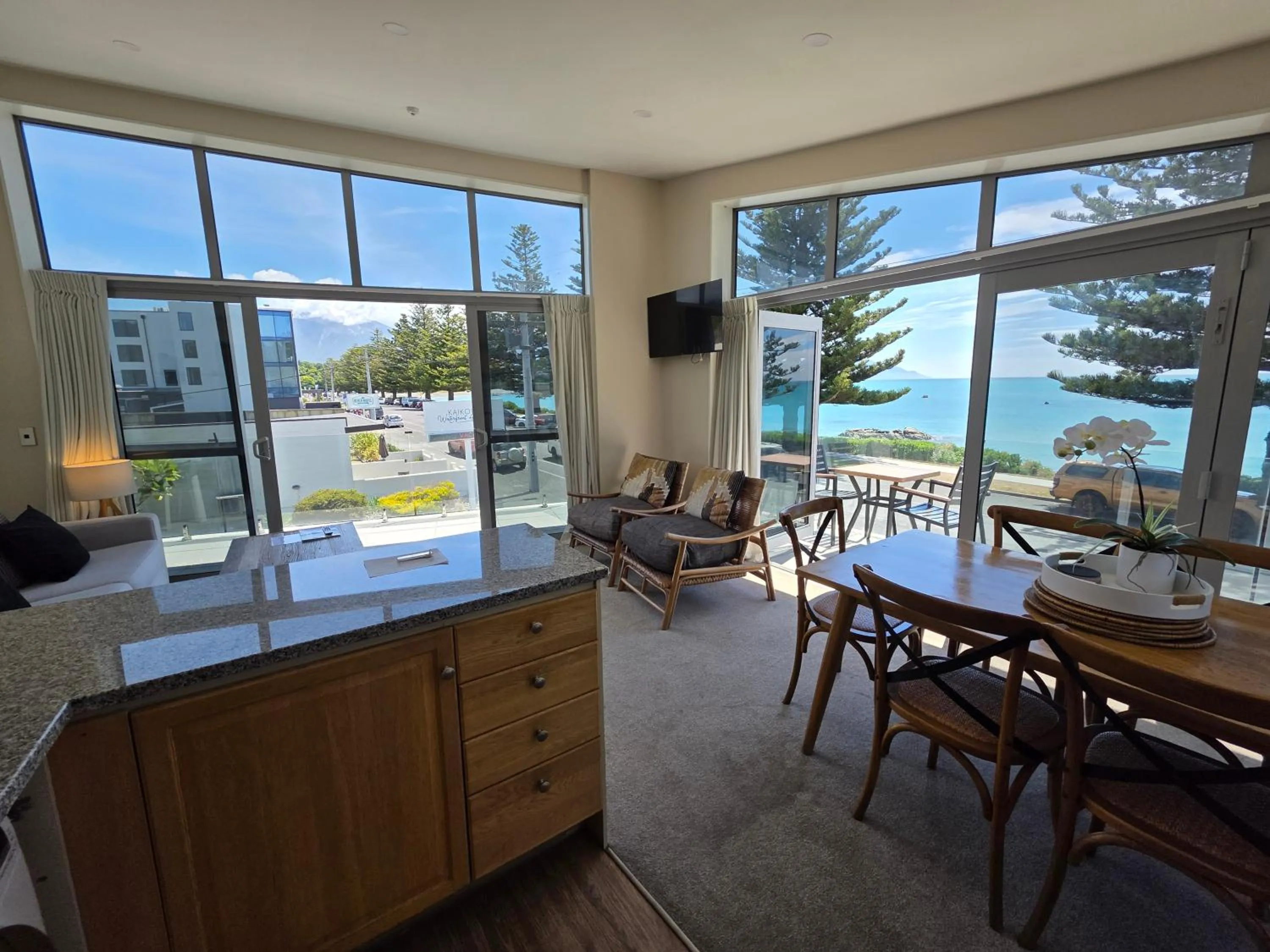 Kitchen or kitchenette in Kaikoura Waterfront Apartments
