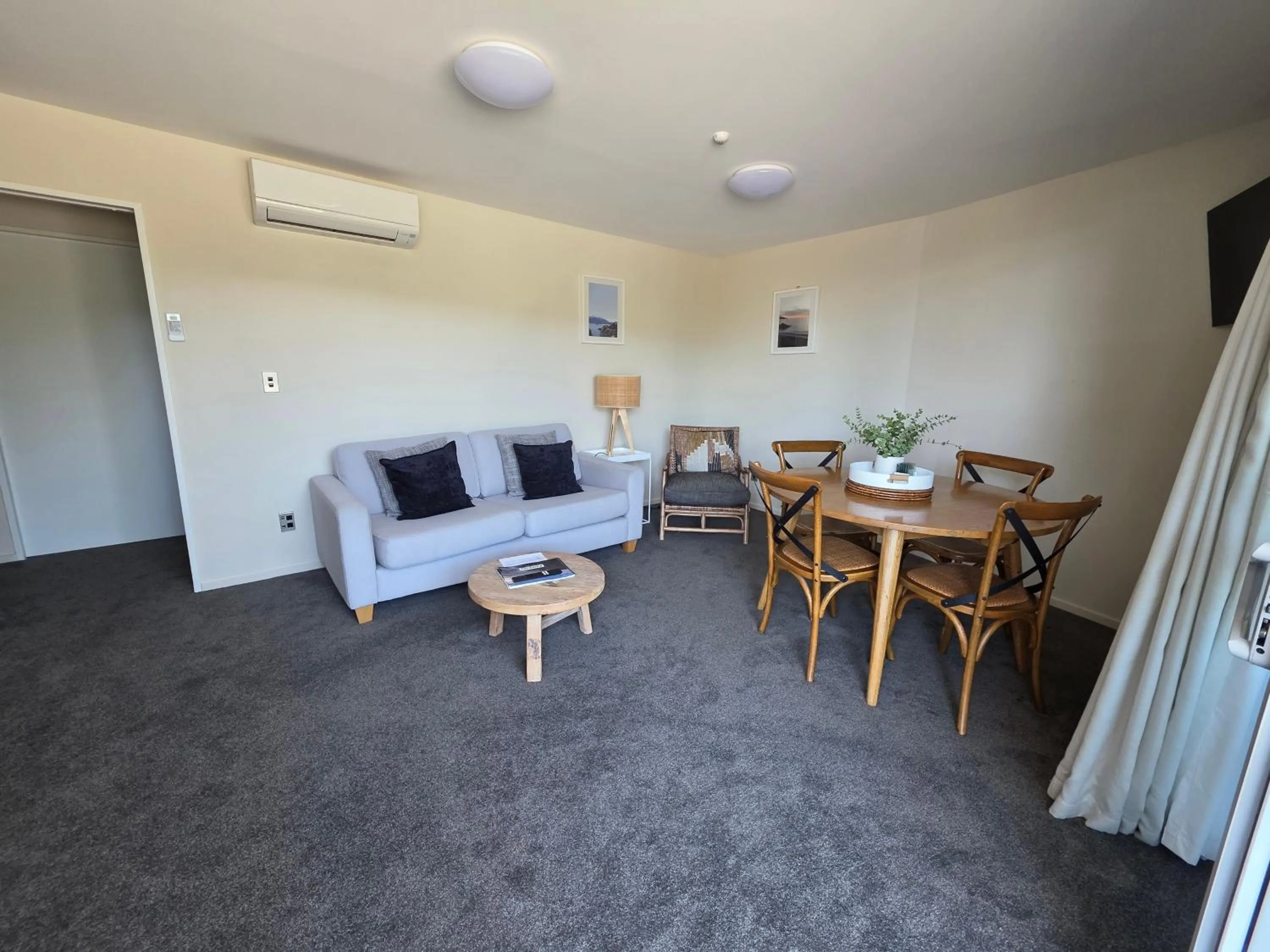 Living room in Kaikoura Waterfront Apartments