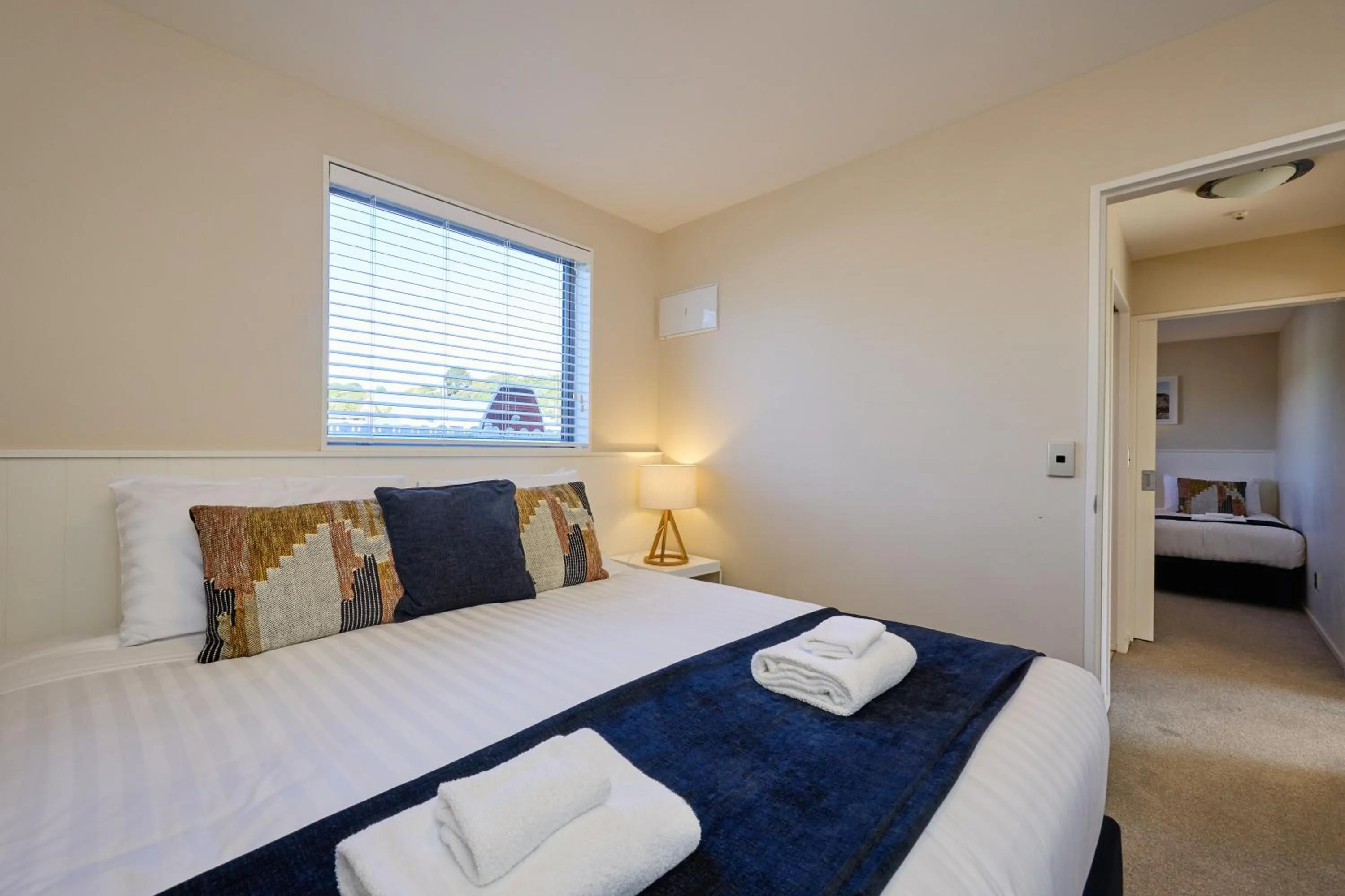 Bed in Kaikoura Waterfront Apartments