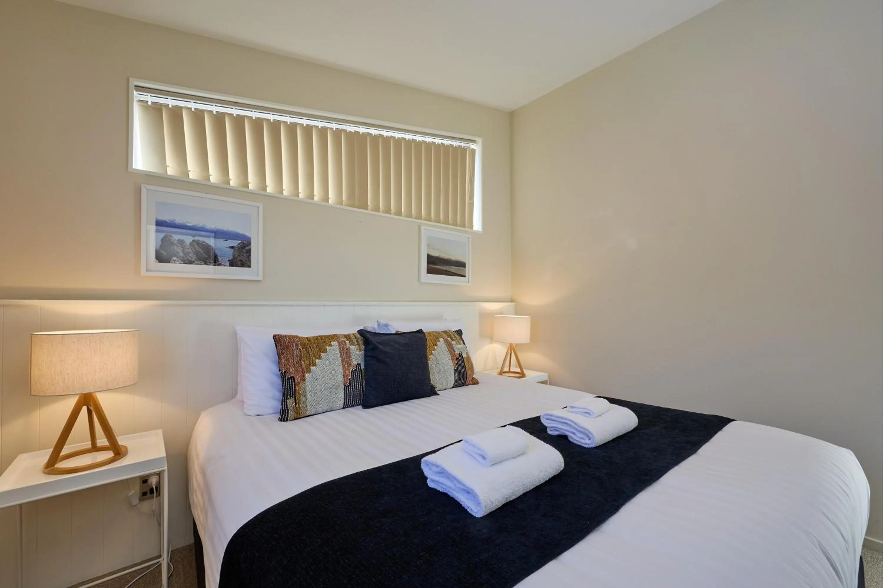 Bed in Kaikoura Waterfront Apartments