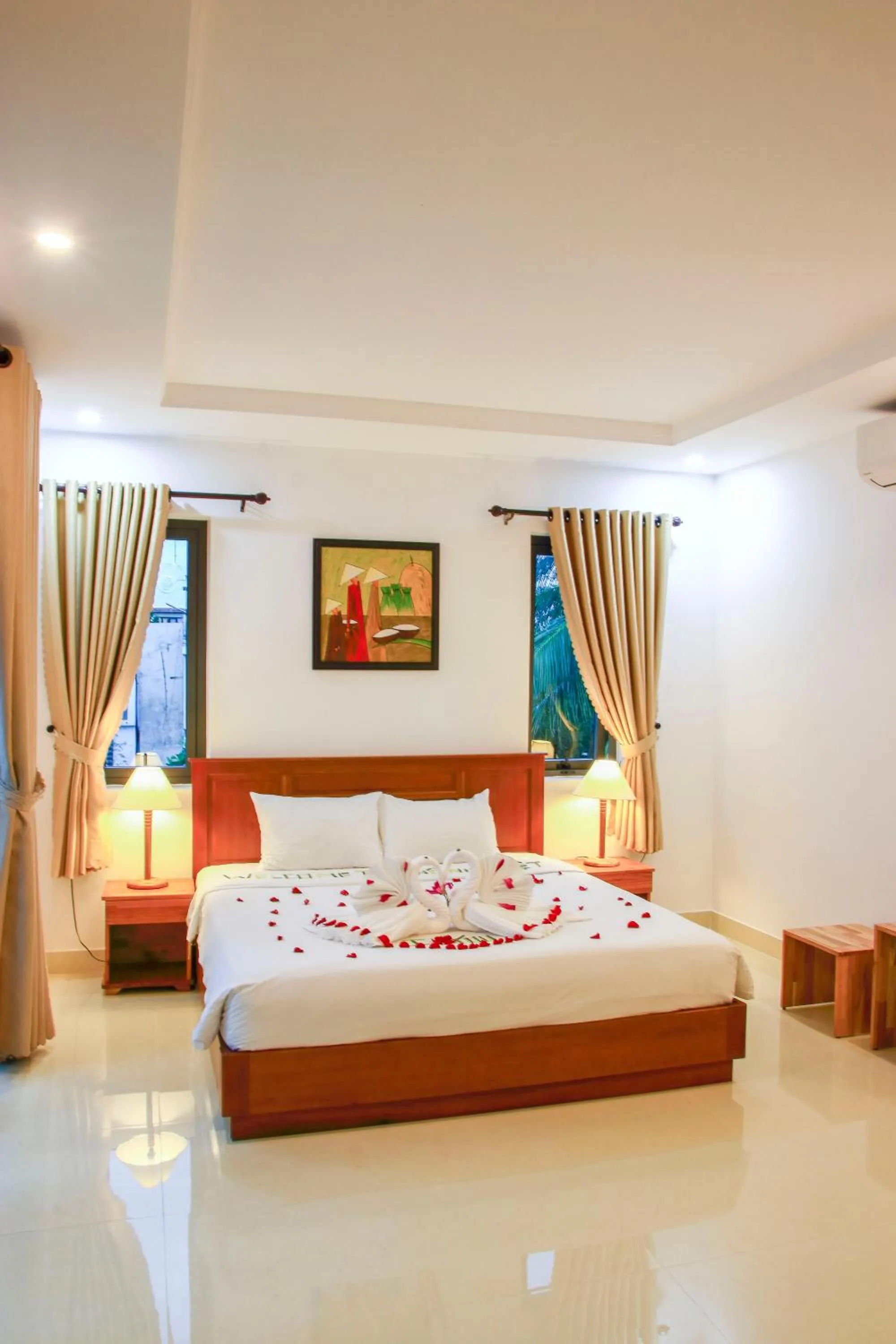 Bed in Hoi An Town Of Viet House Homestay