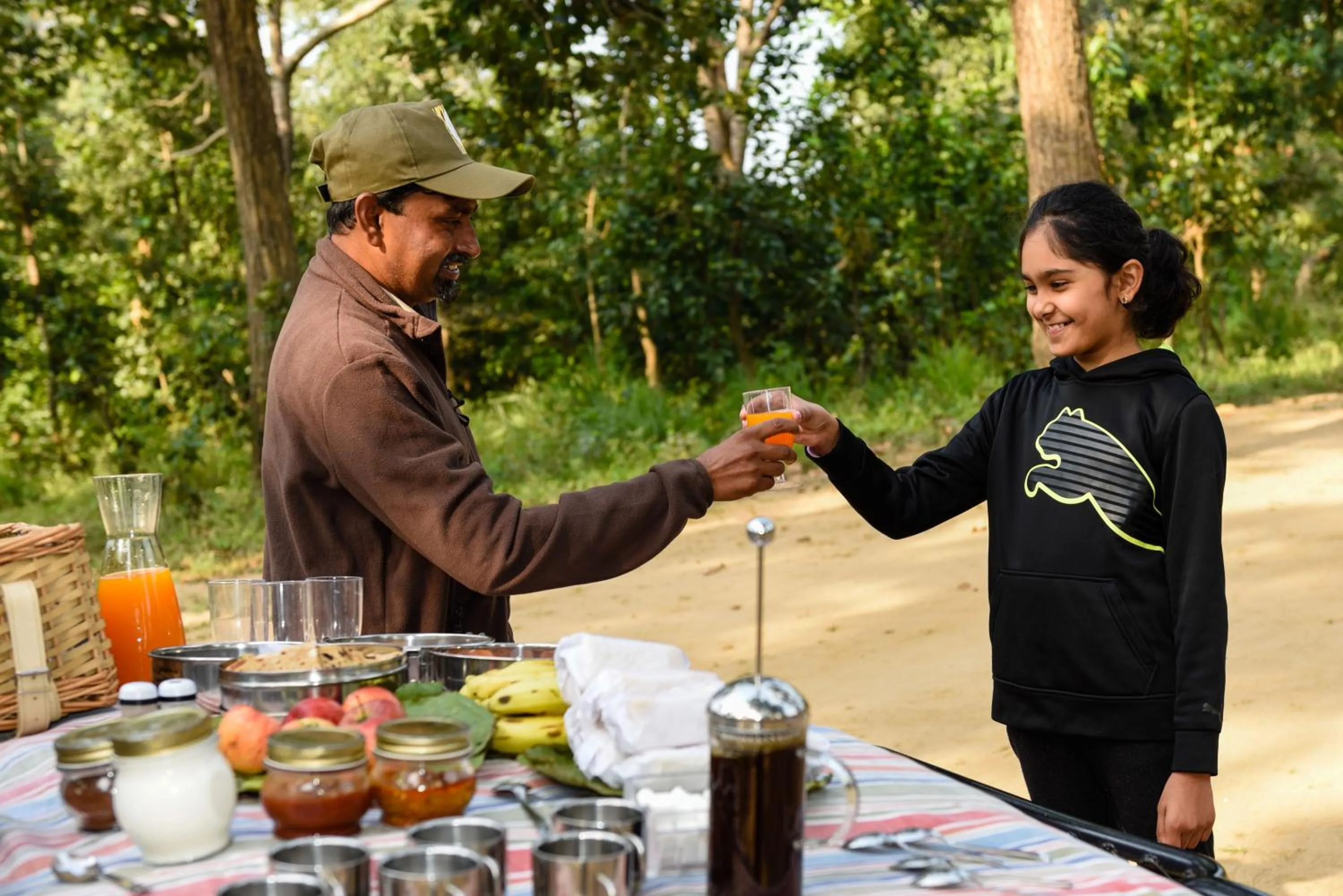 Food and drinks in Kanha Jungle Camp
