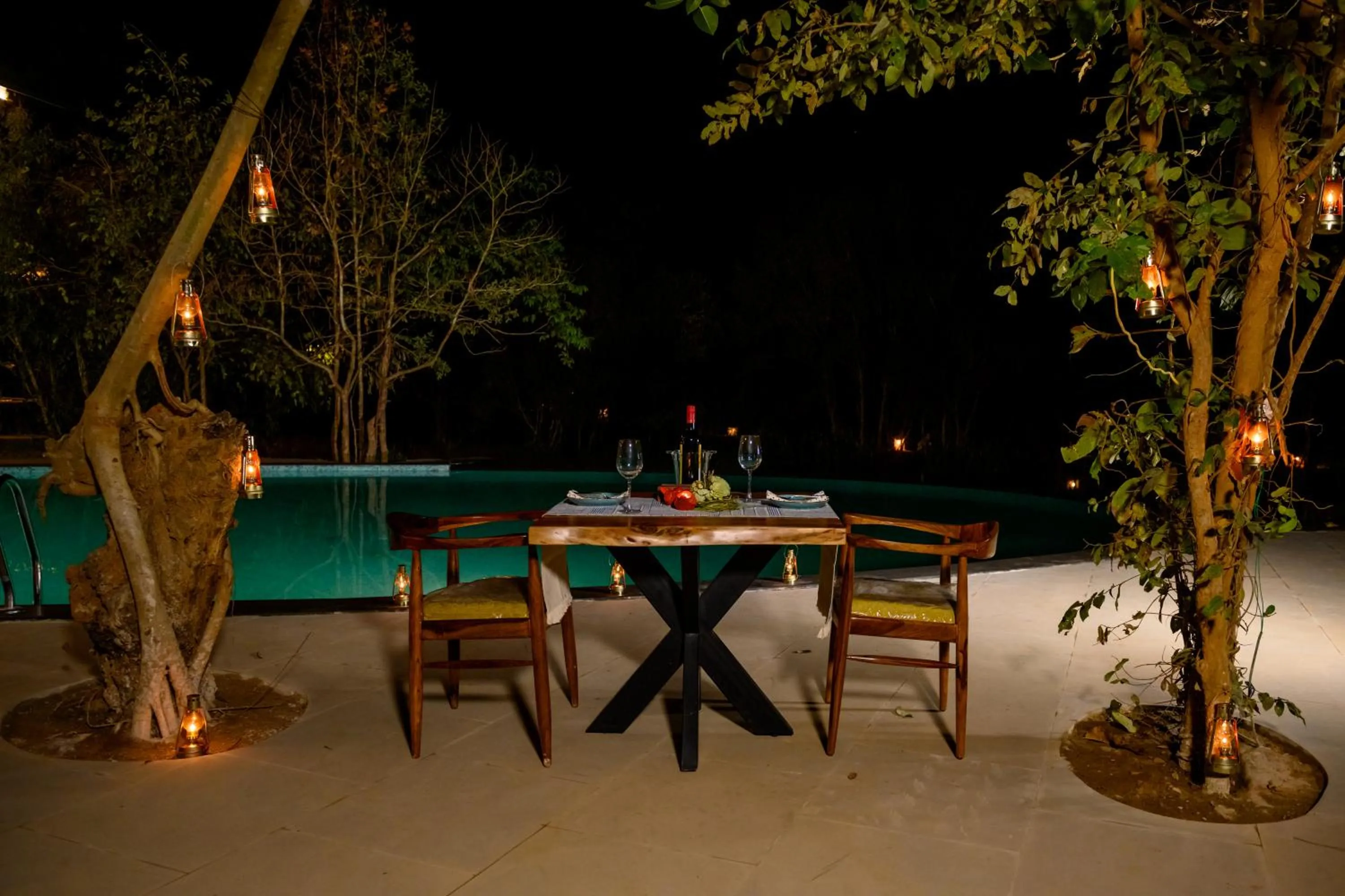 Dining area in Kanha Jungle Camp
