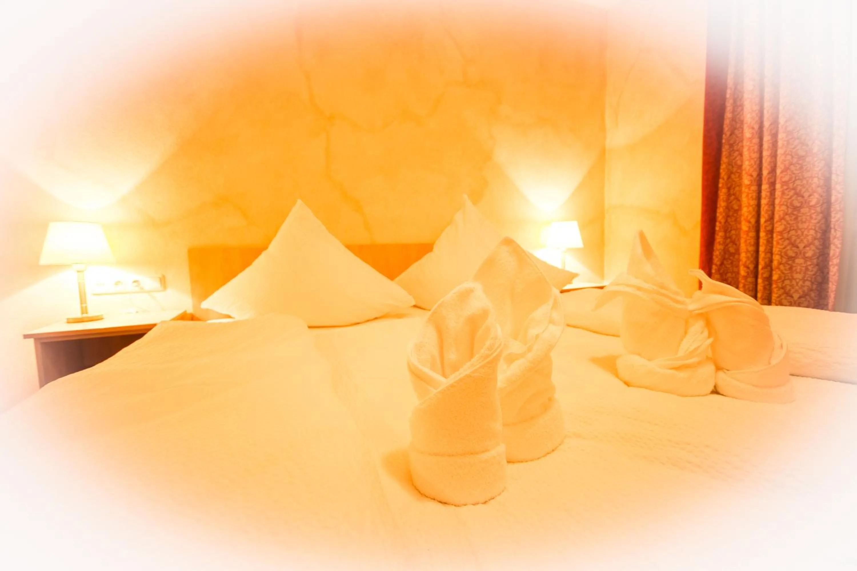 Decorative detail, Bed in Hotel-Restaurant Alpha