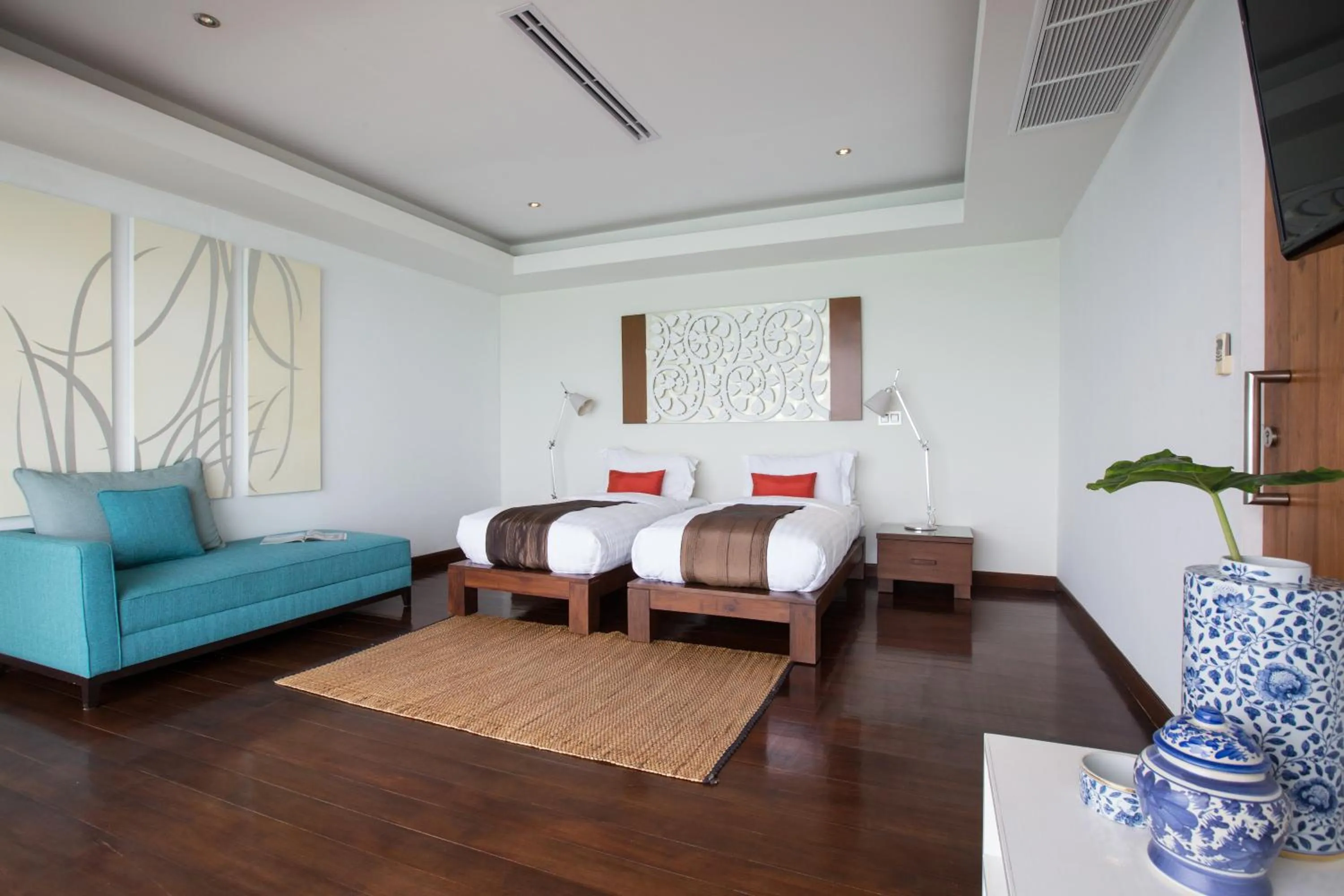 Bedroom, Bed in Villa Samayra - An Oceanfront Pool Villa, Koh Samui