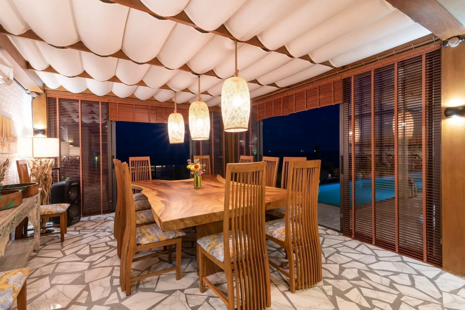 Dining area in Villa Samayra - An Oceanfront Pool Villa, Koh Samui