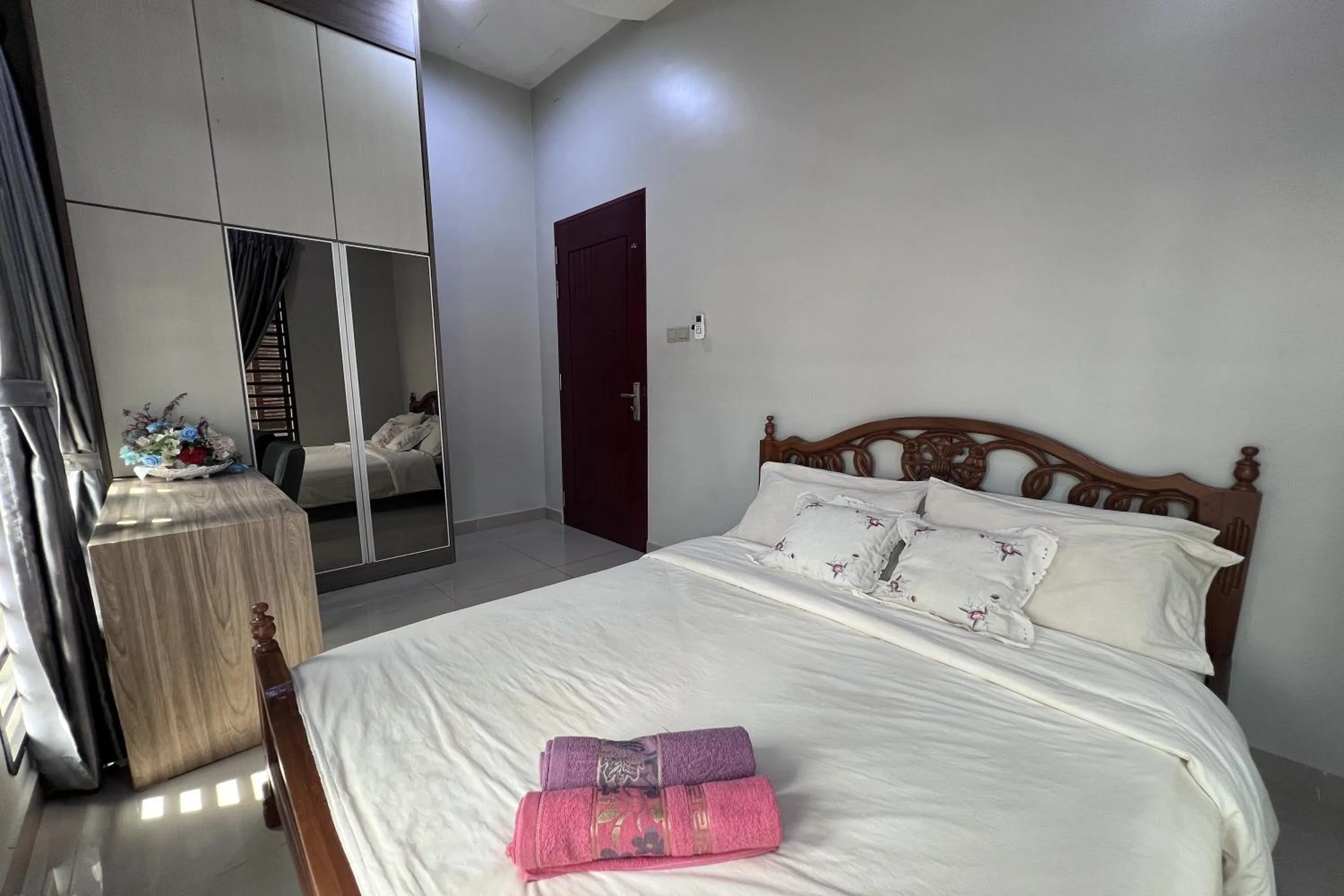 Bedroom, Bed in Nurbayu Chalet, Kemaman