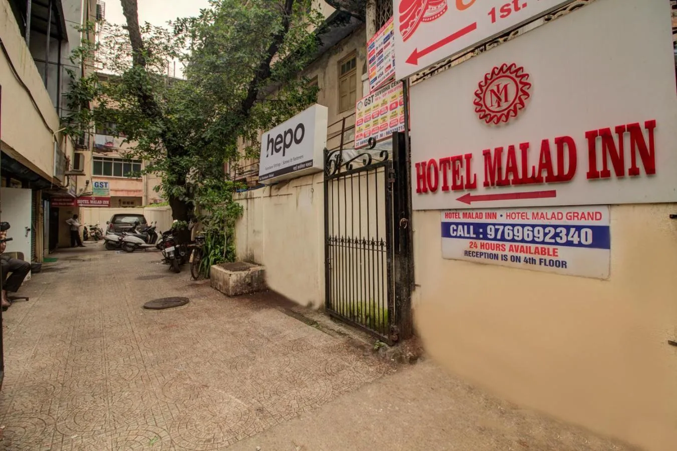 Facade/entrance in Hotel Malad Inn opposite Malad Railway Station