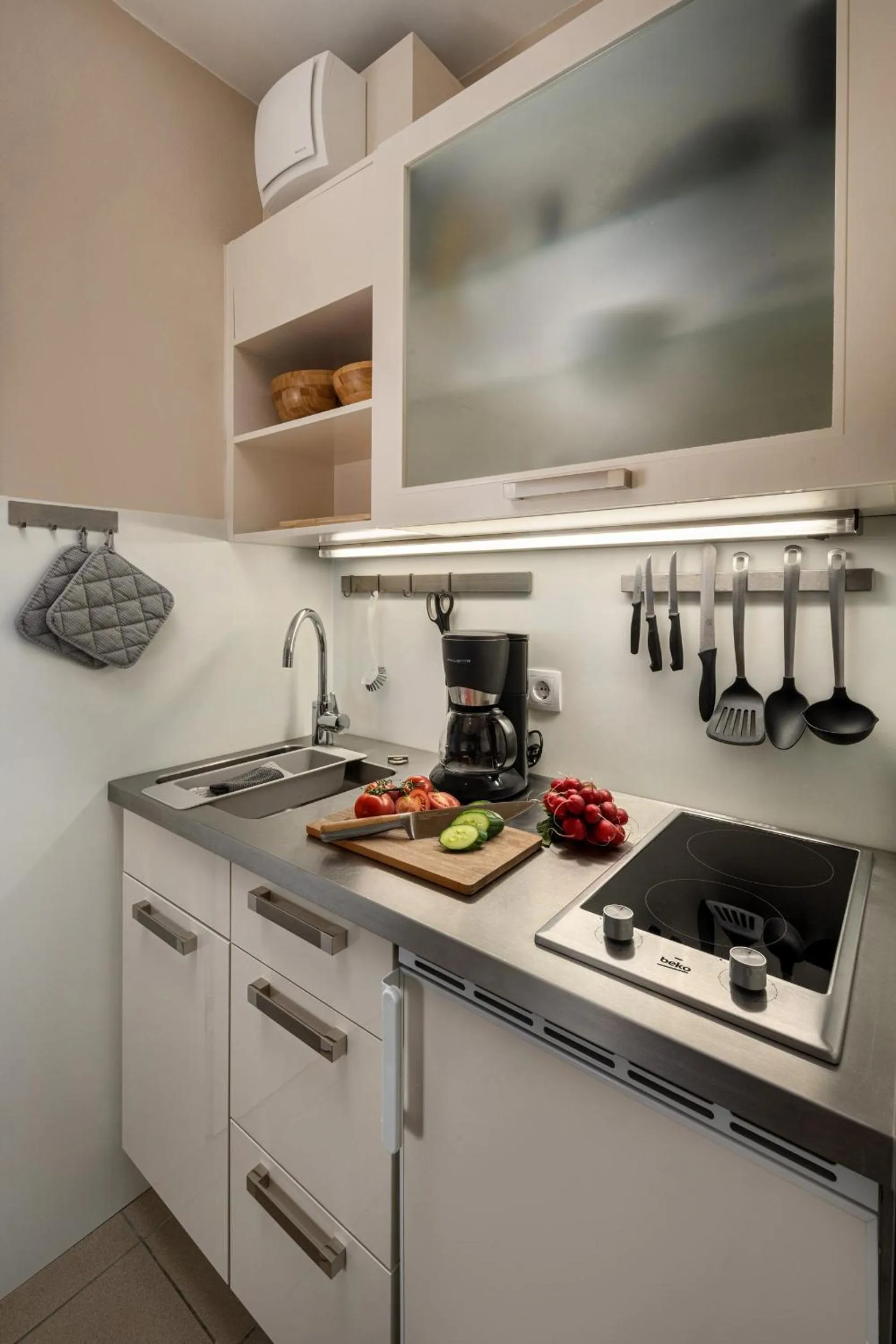 Kitchen or kitchenette in Aparthotel Christine