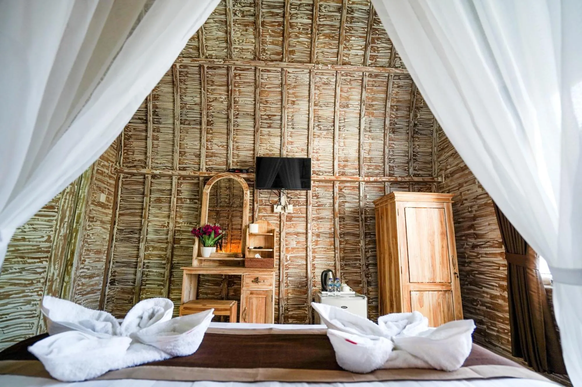 Bed in Unicorn Bungalow