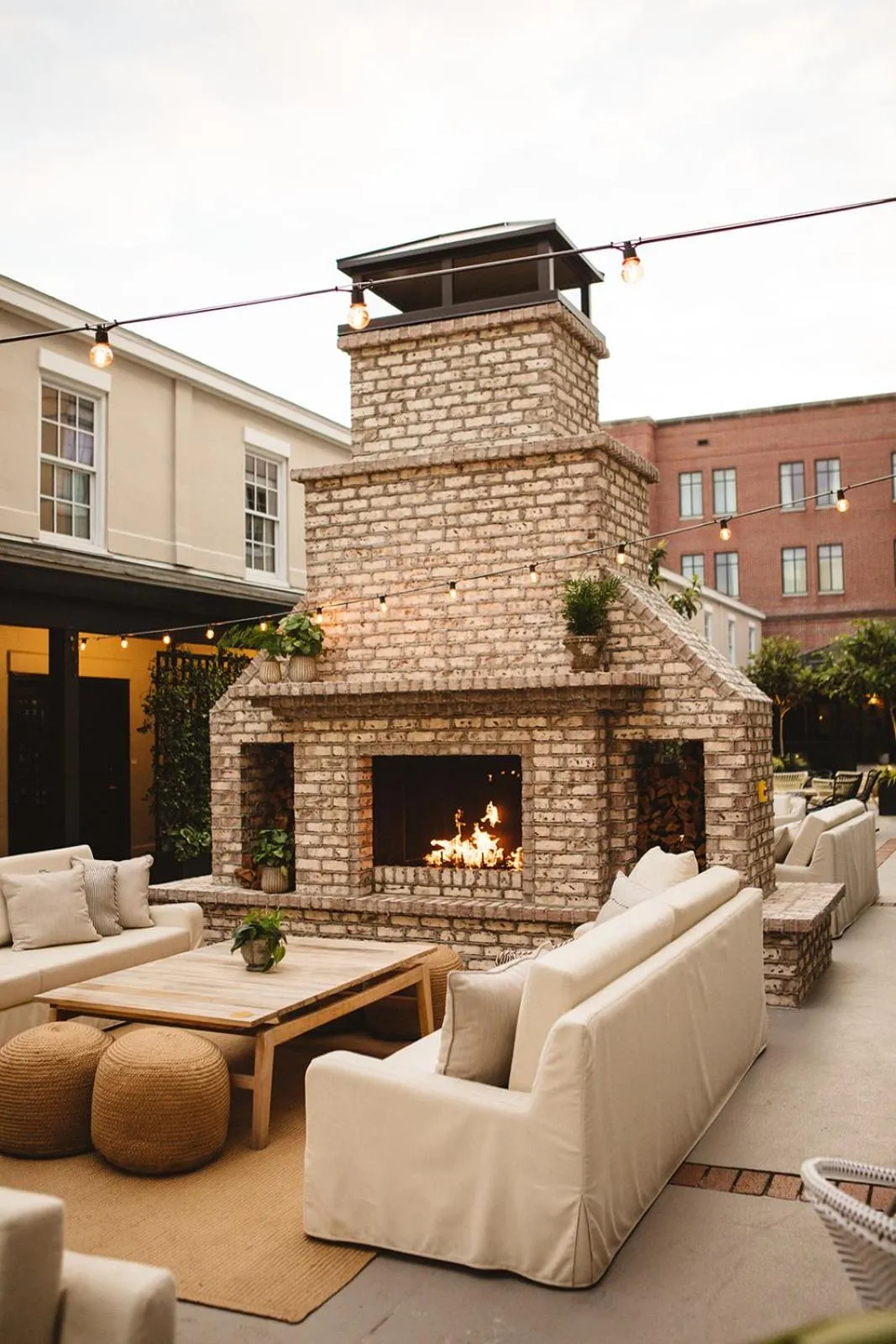Inner courtyard view in Hotel Emeline