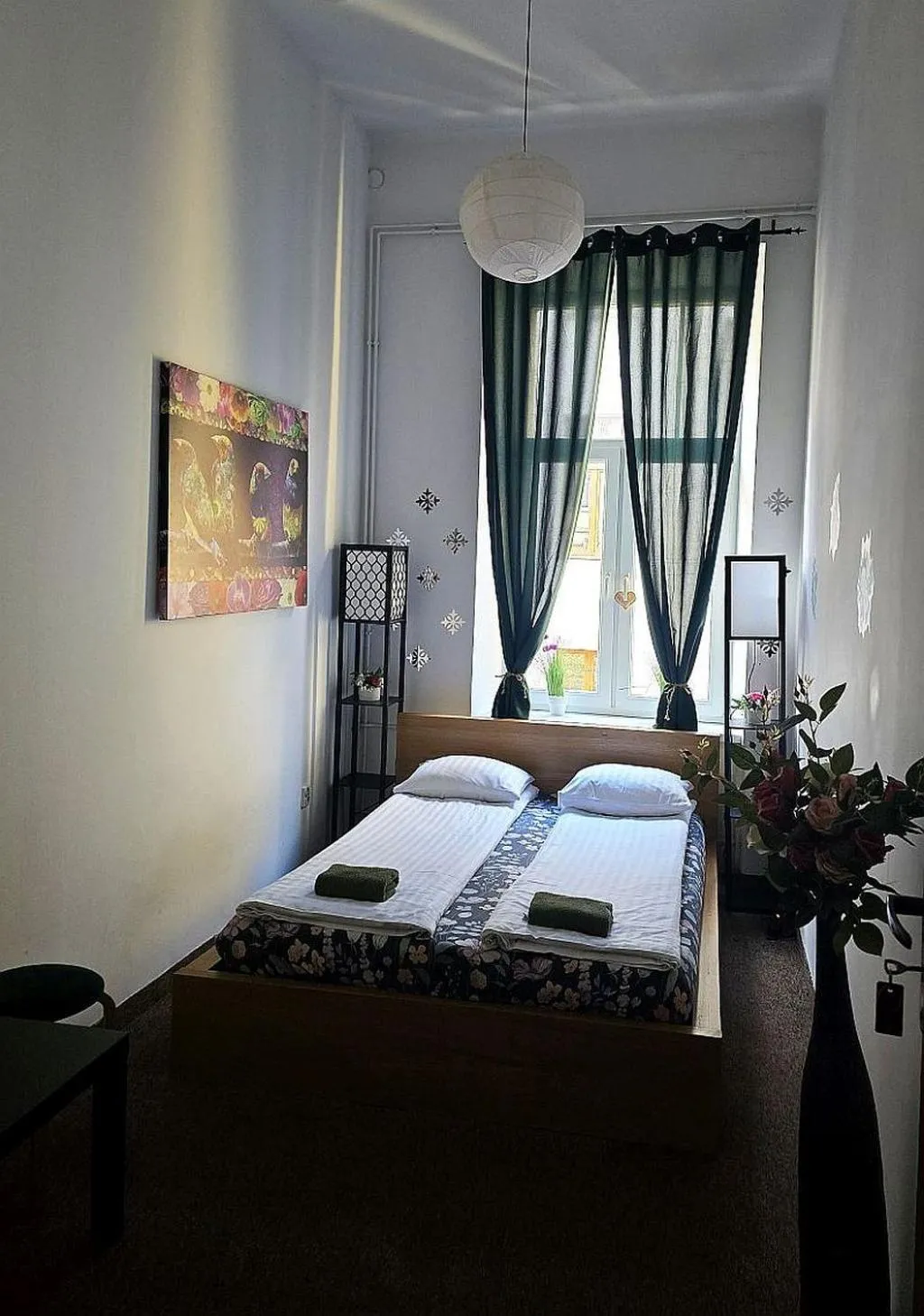 Bed in Green Cat Rooms