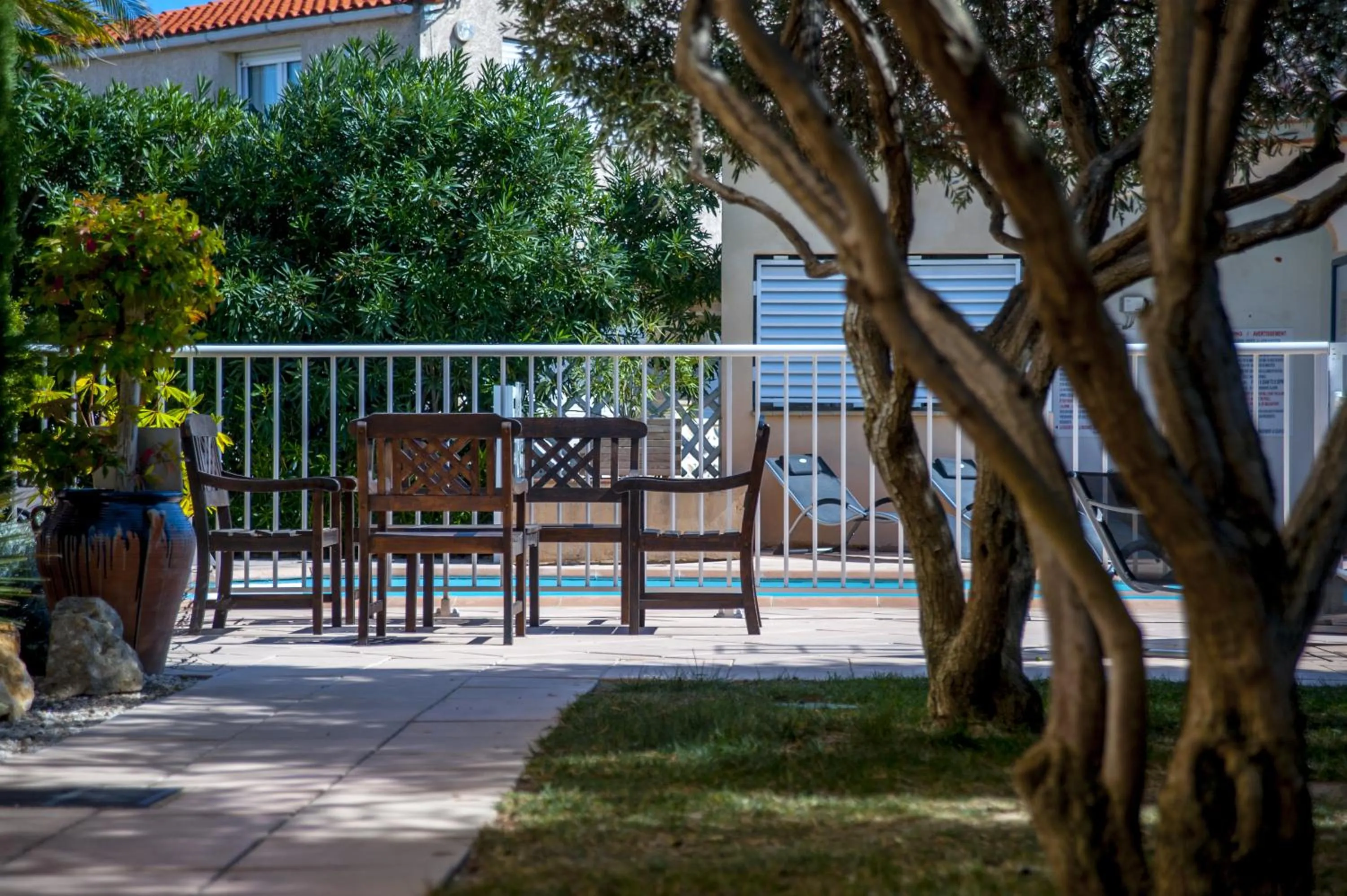 Garden in Hôtel Le Leukos