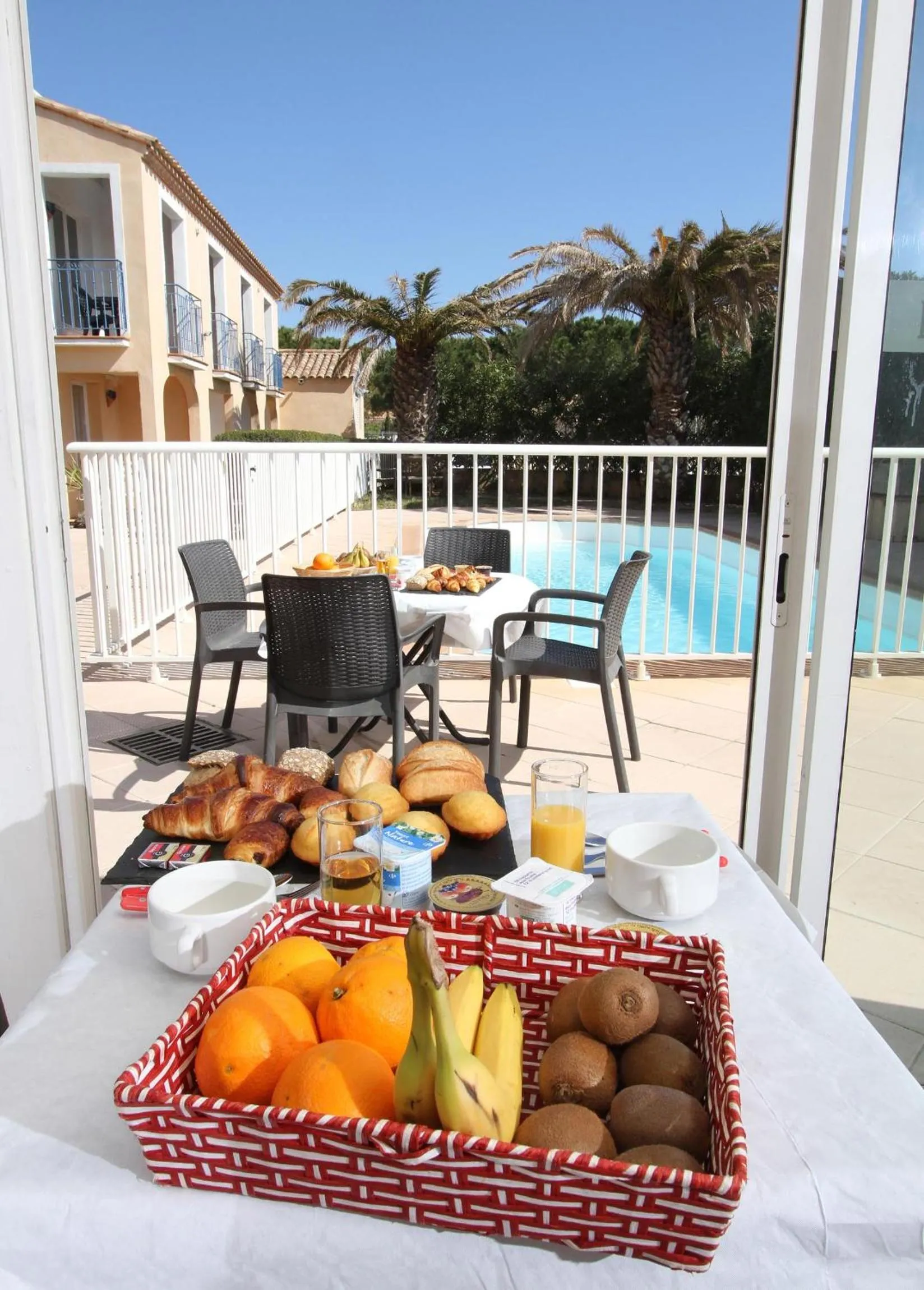 Pool view in Hôtel Le Leukos