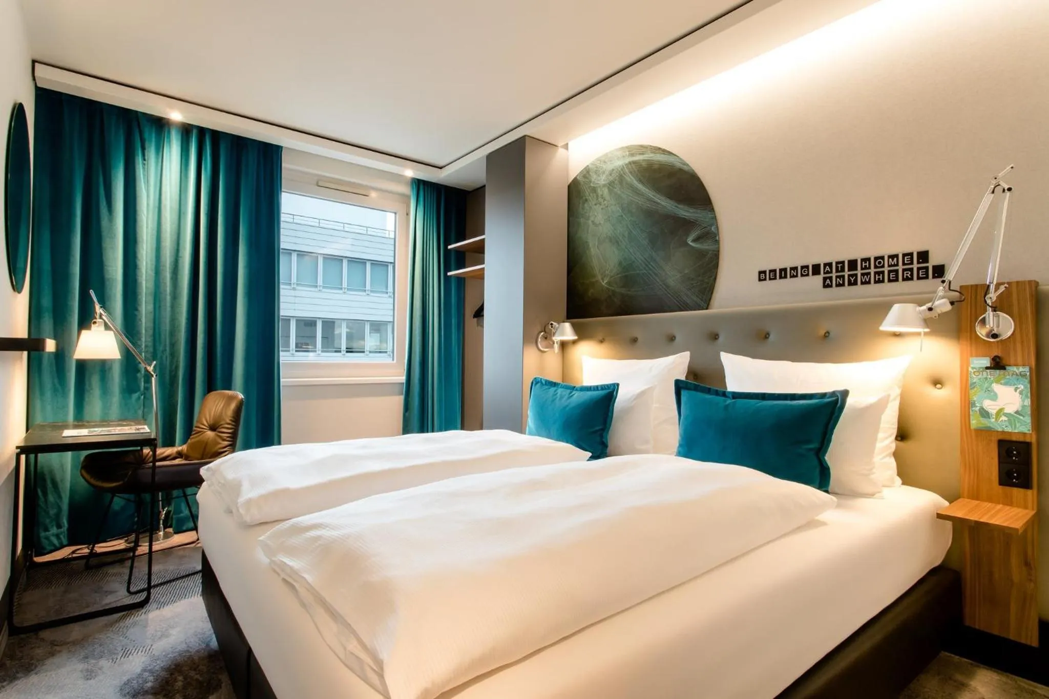 Photo of the whole room, Bed in Motel One Frankfurt Airport