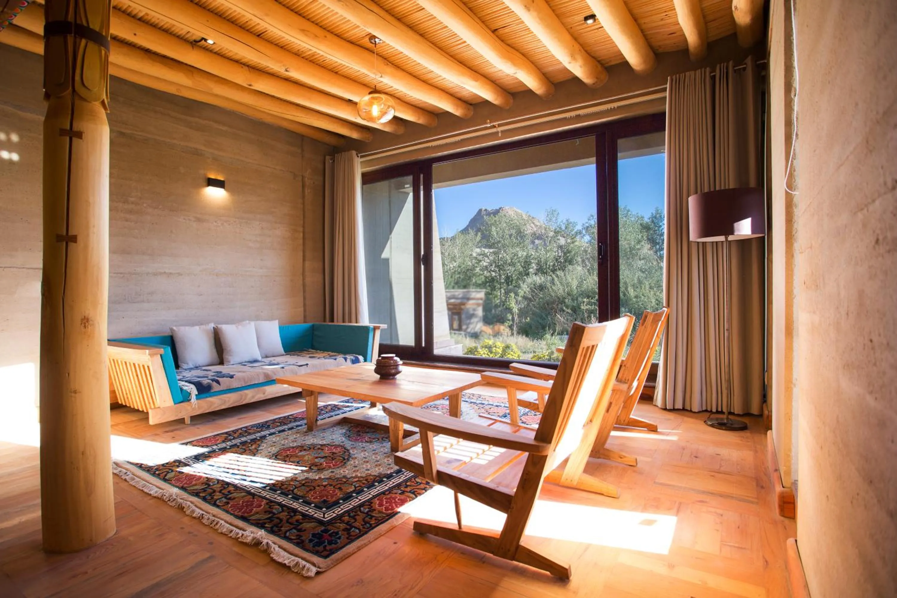 Living room in Ladakh Eco Resort
