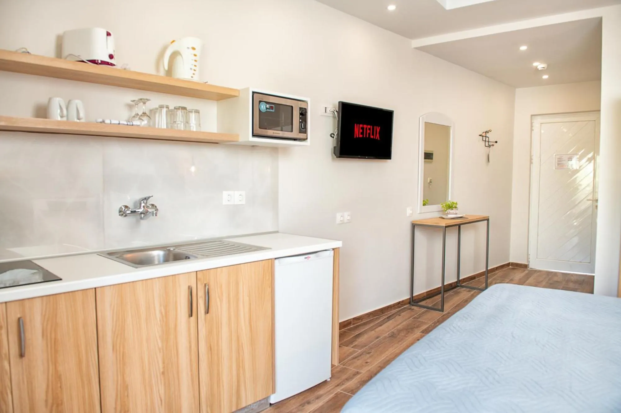 Kitchen or kitchenette in KORINA APART HOTEL KAVOS