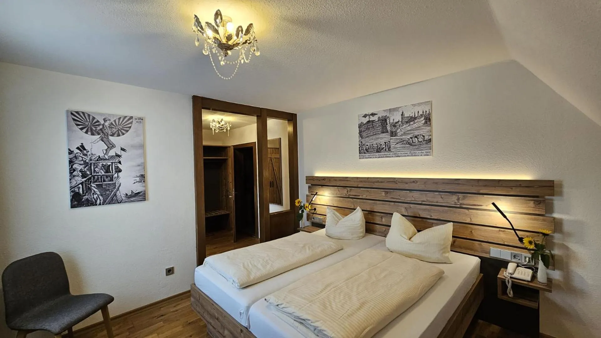 Bed in Hotel Gasthof Rössle