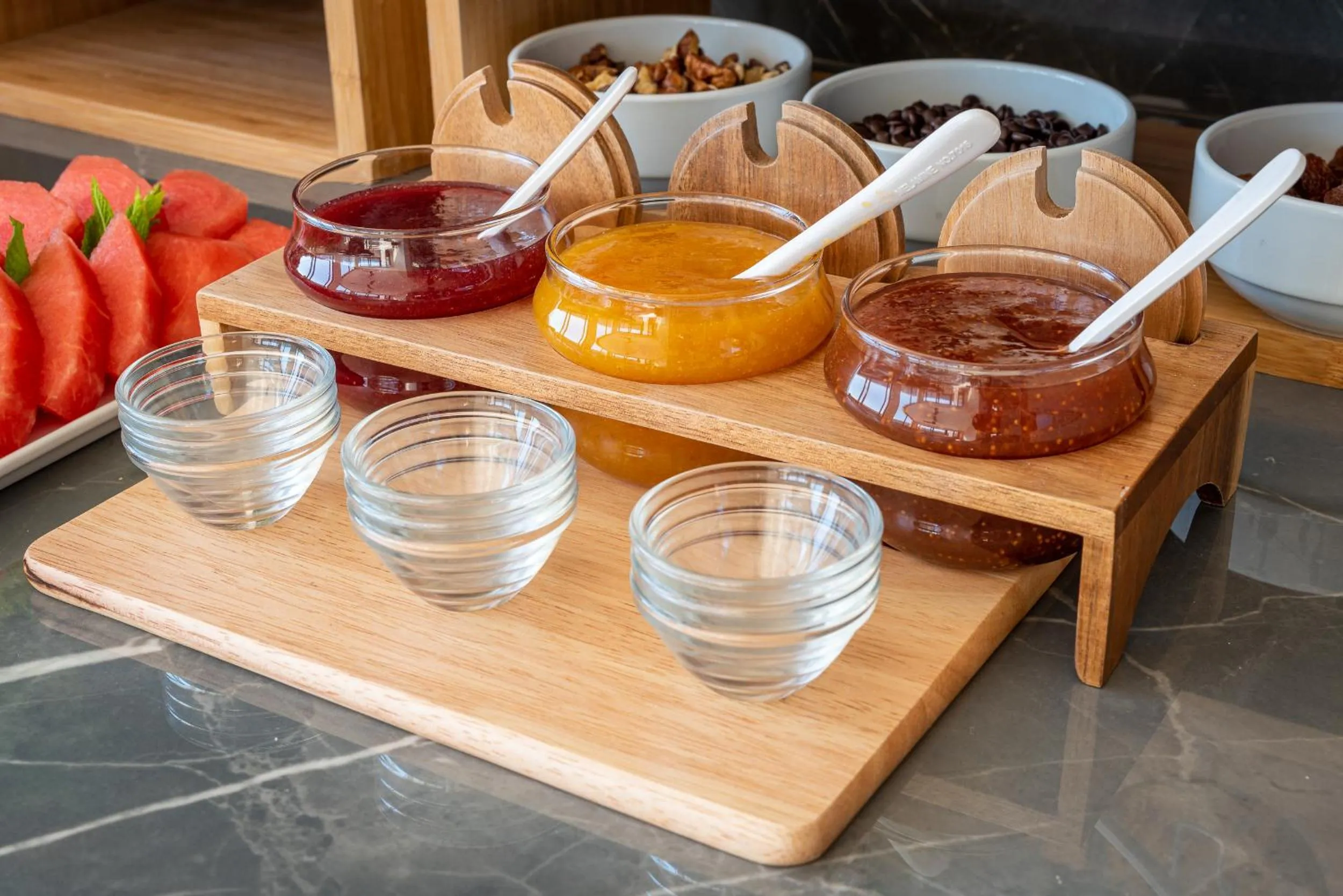 Buffet breakfast in Minois Boutique Hotel