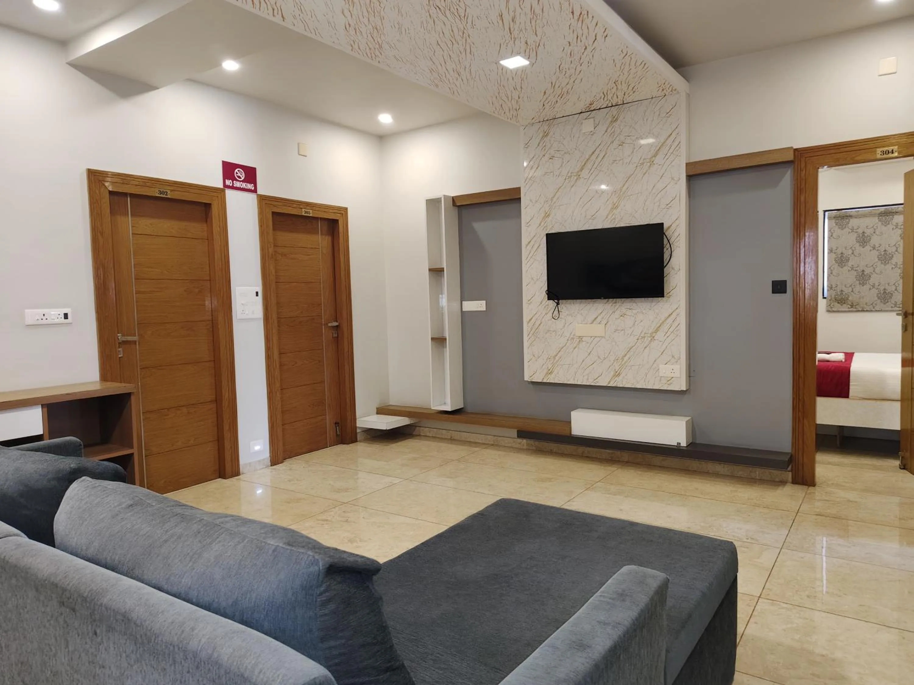 Seating area in Classio Residency