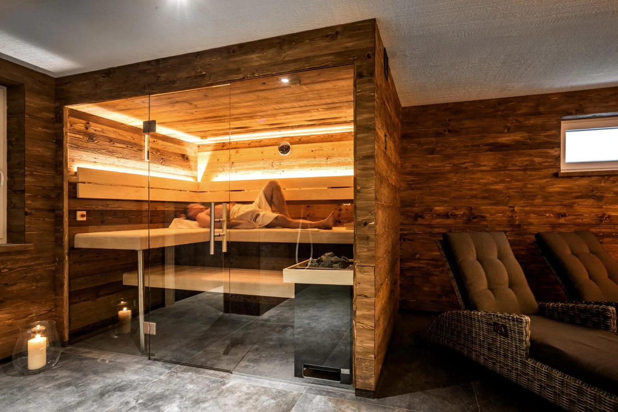 Sauna in PRIMERA Apartments