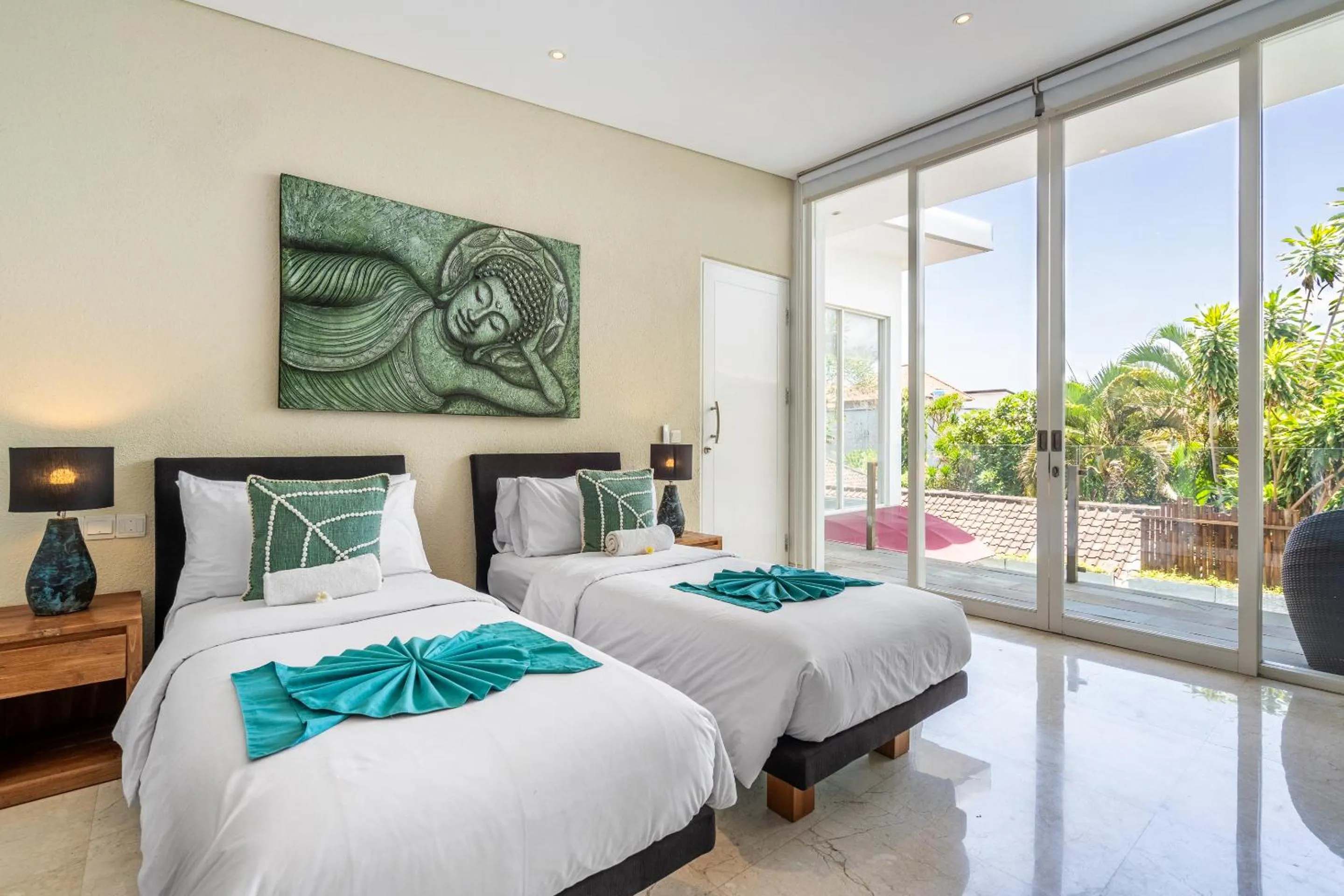 Bed in AQ-VA Hotel & Villas Seminyak