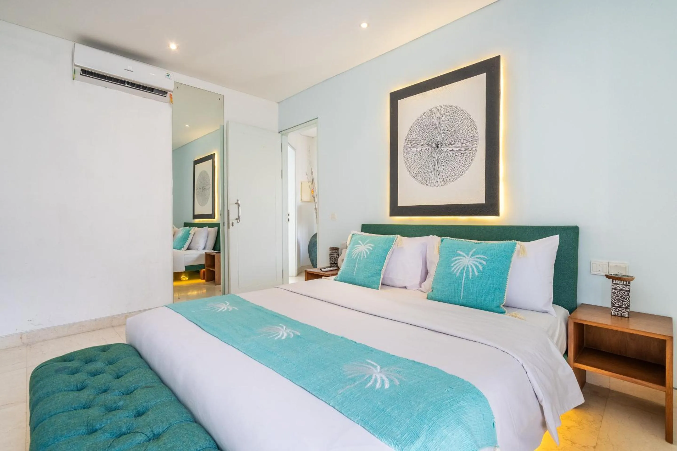 Bed in AQ-VA Hotel & Villas Seminyak