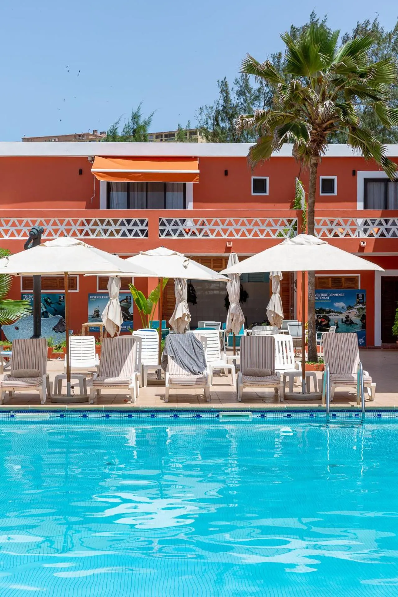 Swimming pool in La Madrague-Surf Beach Sea