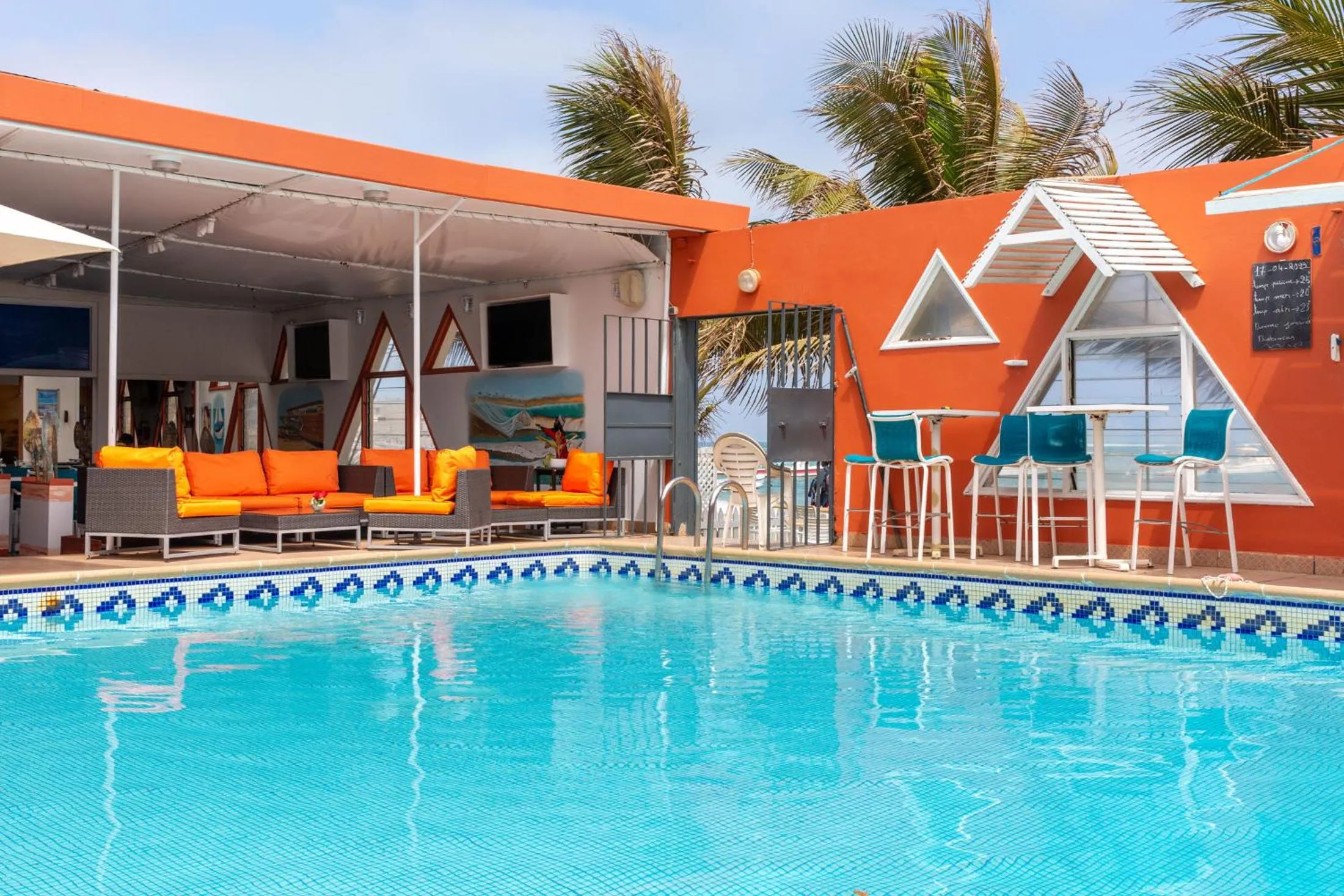Swimming pool in La Madrague-Surf Beach Sea