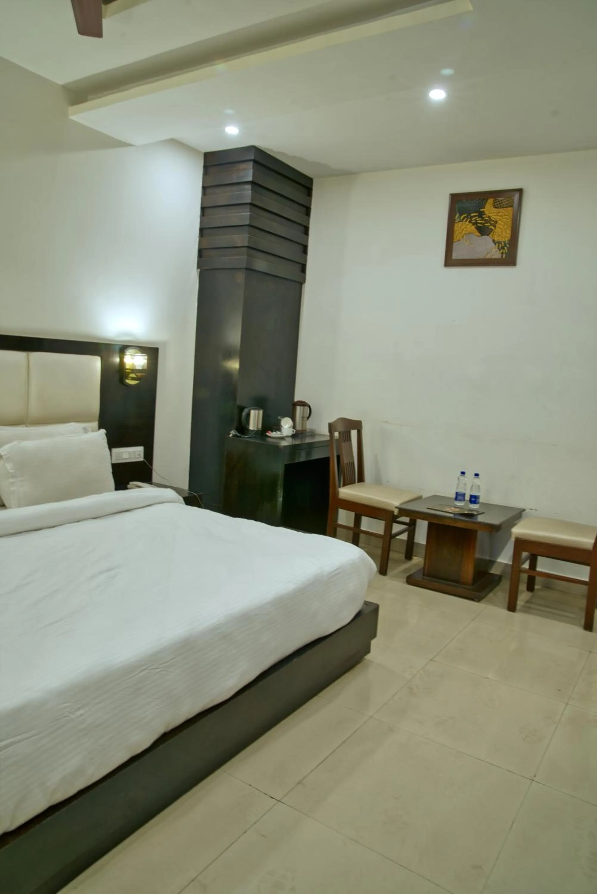 Bedroom, Bed in Height View Residency