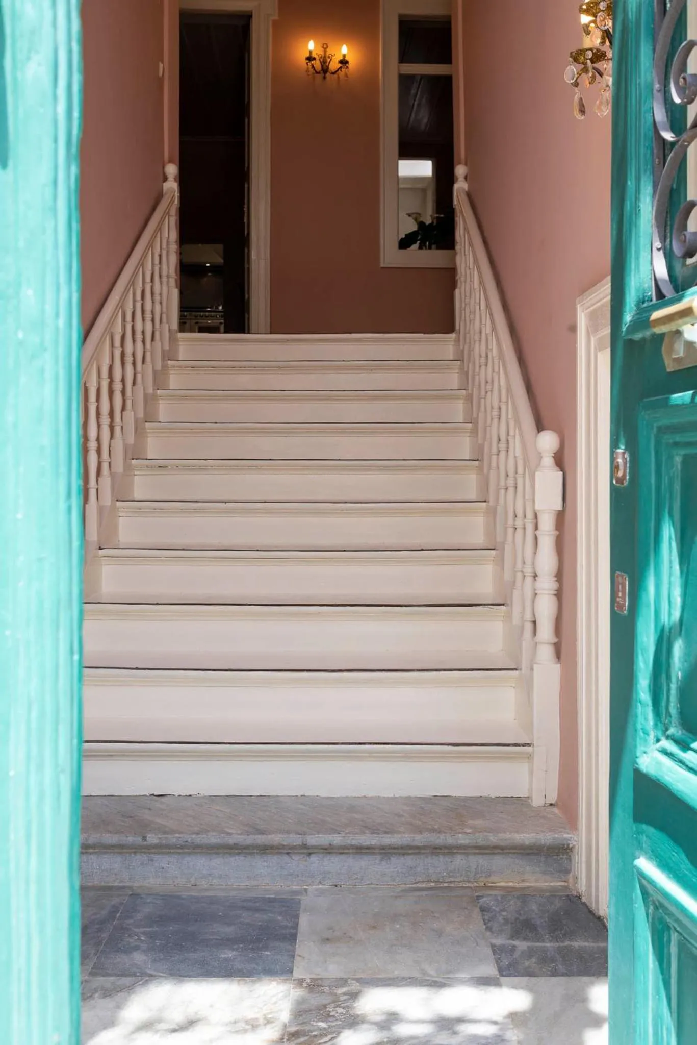 Facade/entrance in Villa Maria-Syros