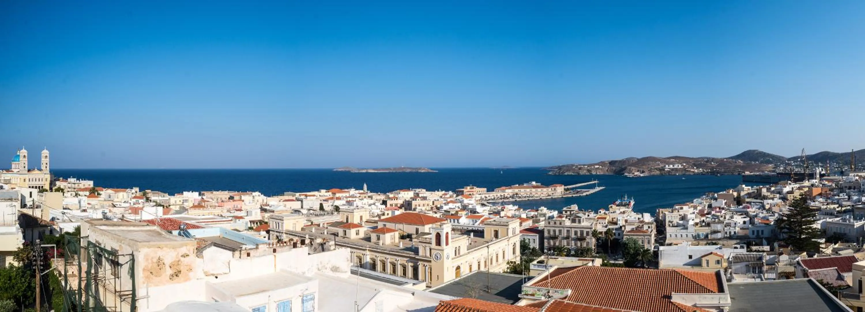 City view in Villa Maria-Syros