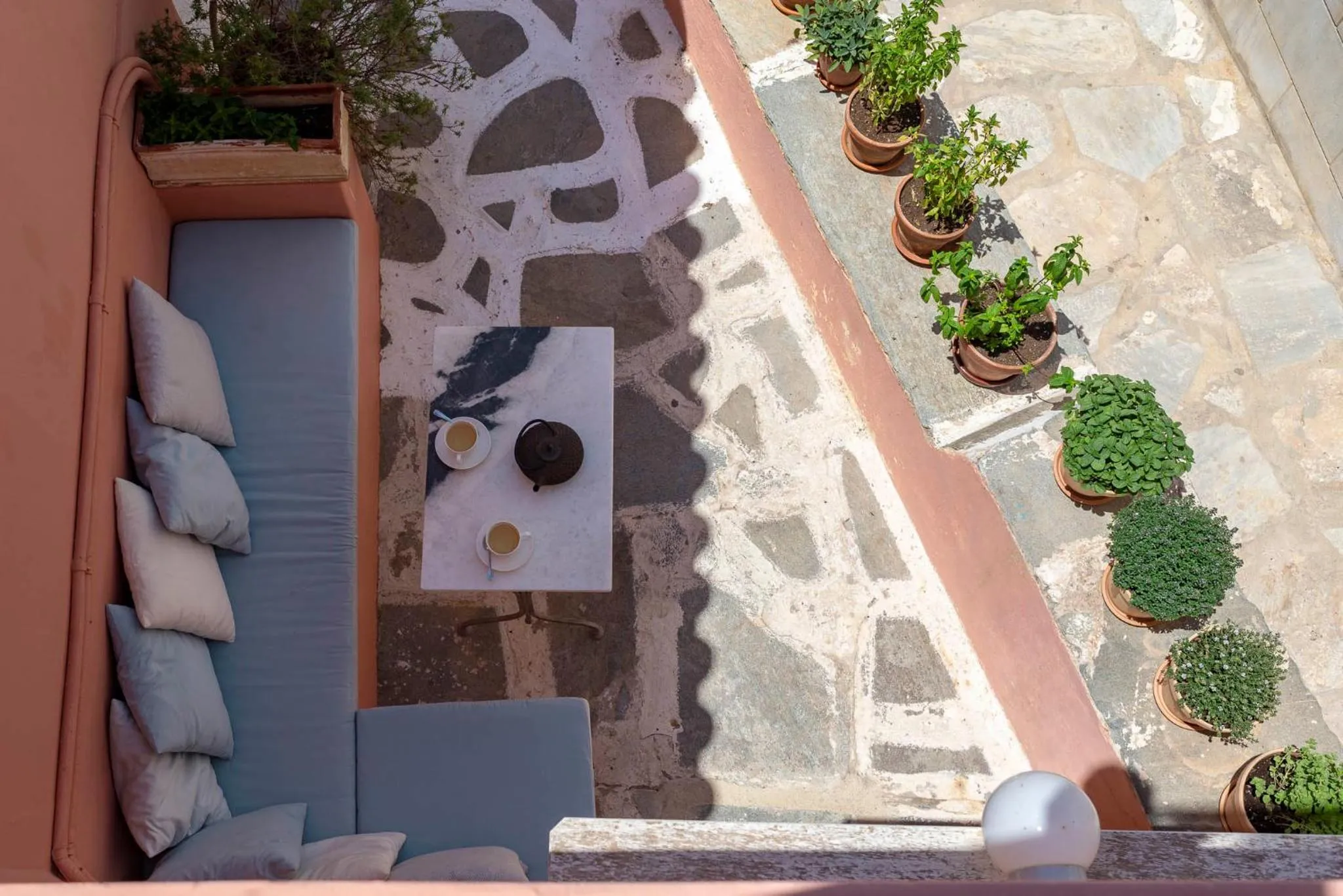 Seating area in Villa Maria-Syros