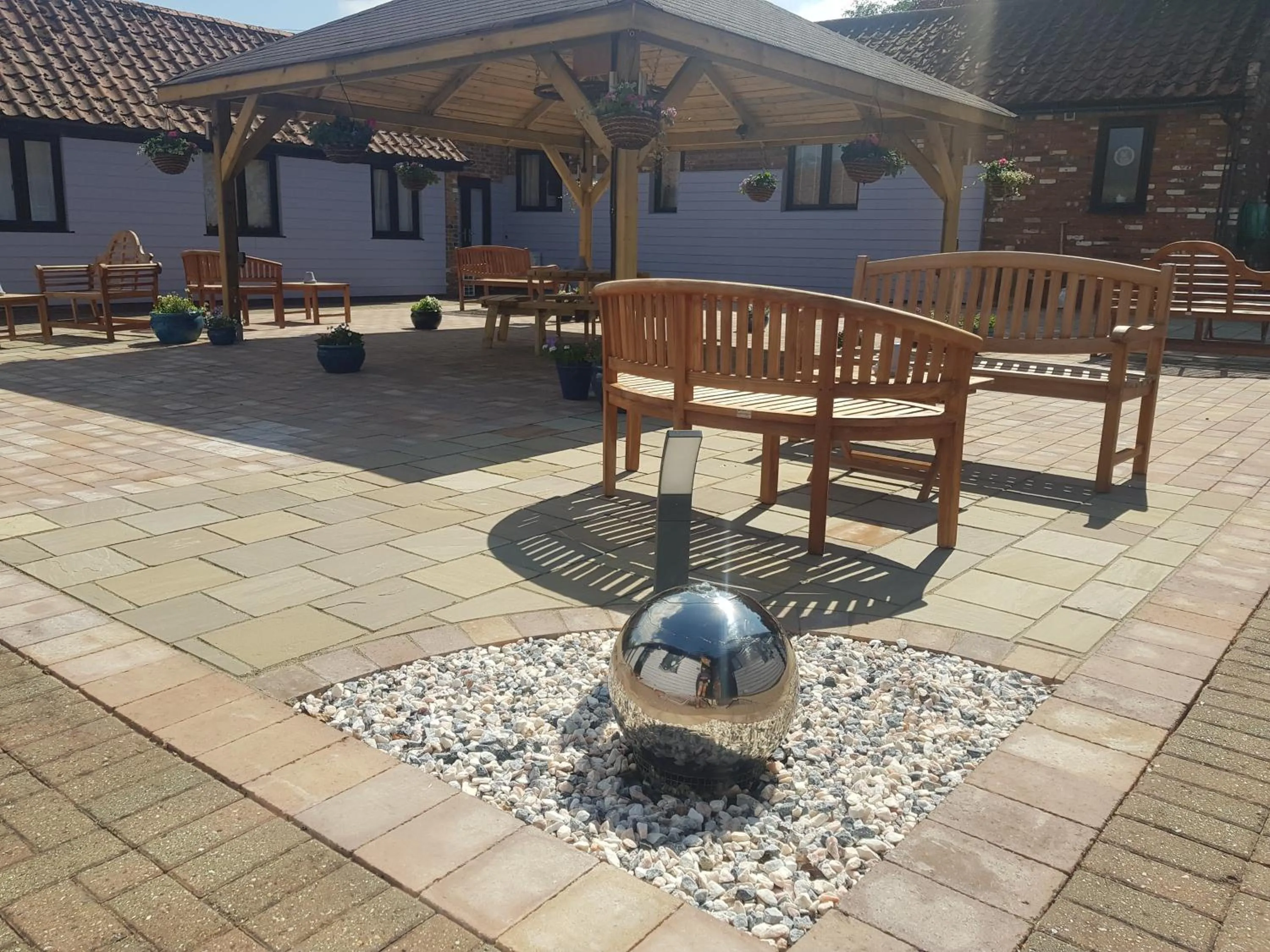 Patio in Low Farm Cottages