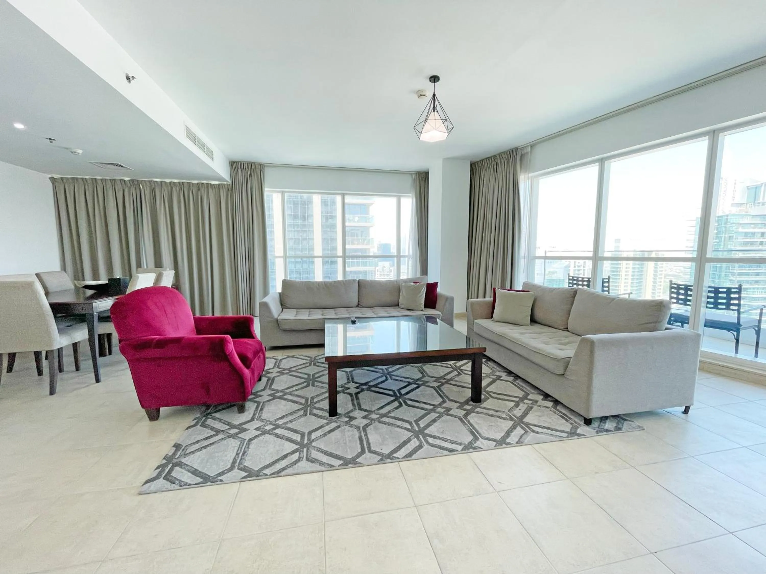 Living room in Dusit Princess Residences Dubai Marina