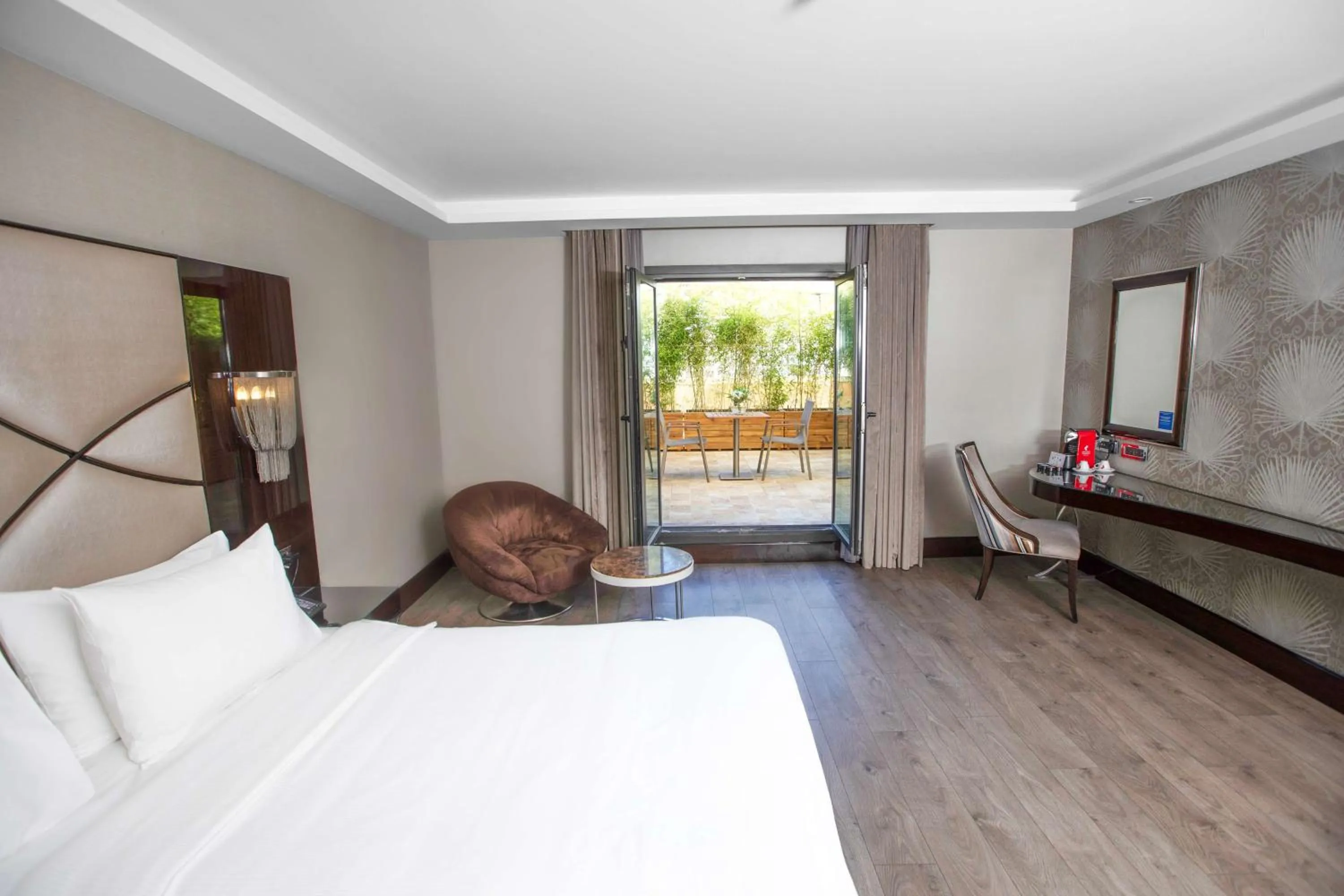 View (from property/room), Bed in DoubleTree by Hilton Istanbul Gayrettepe