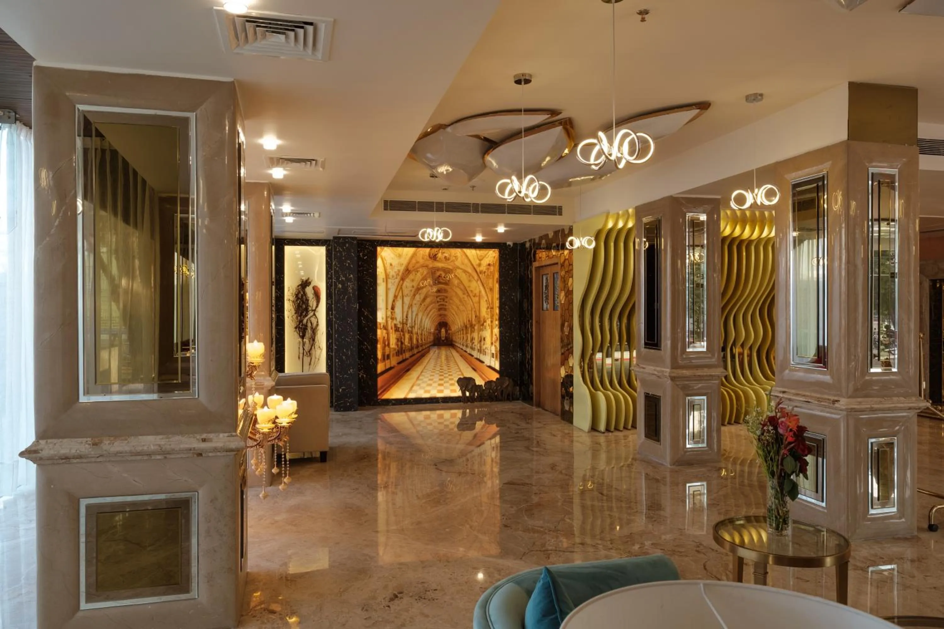 Lobby or reception in Hotel Clarks Premier ,Kota