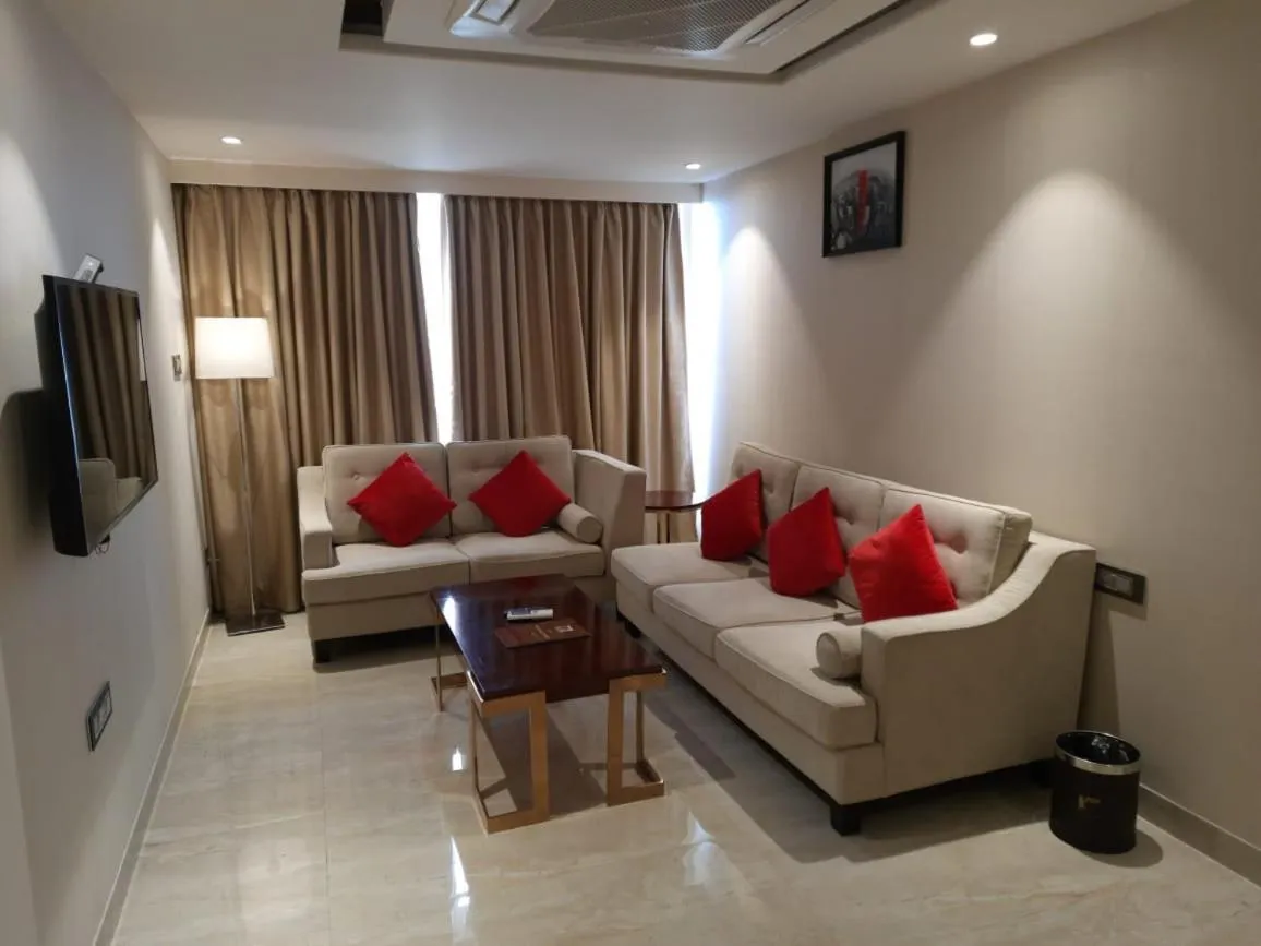 Seating area in Hotel Clarks Premier ,Kota